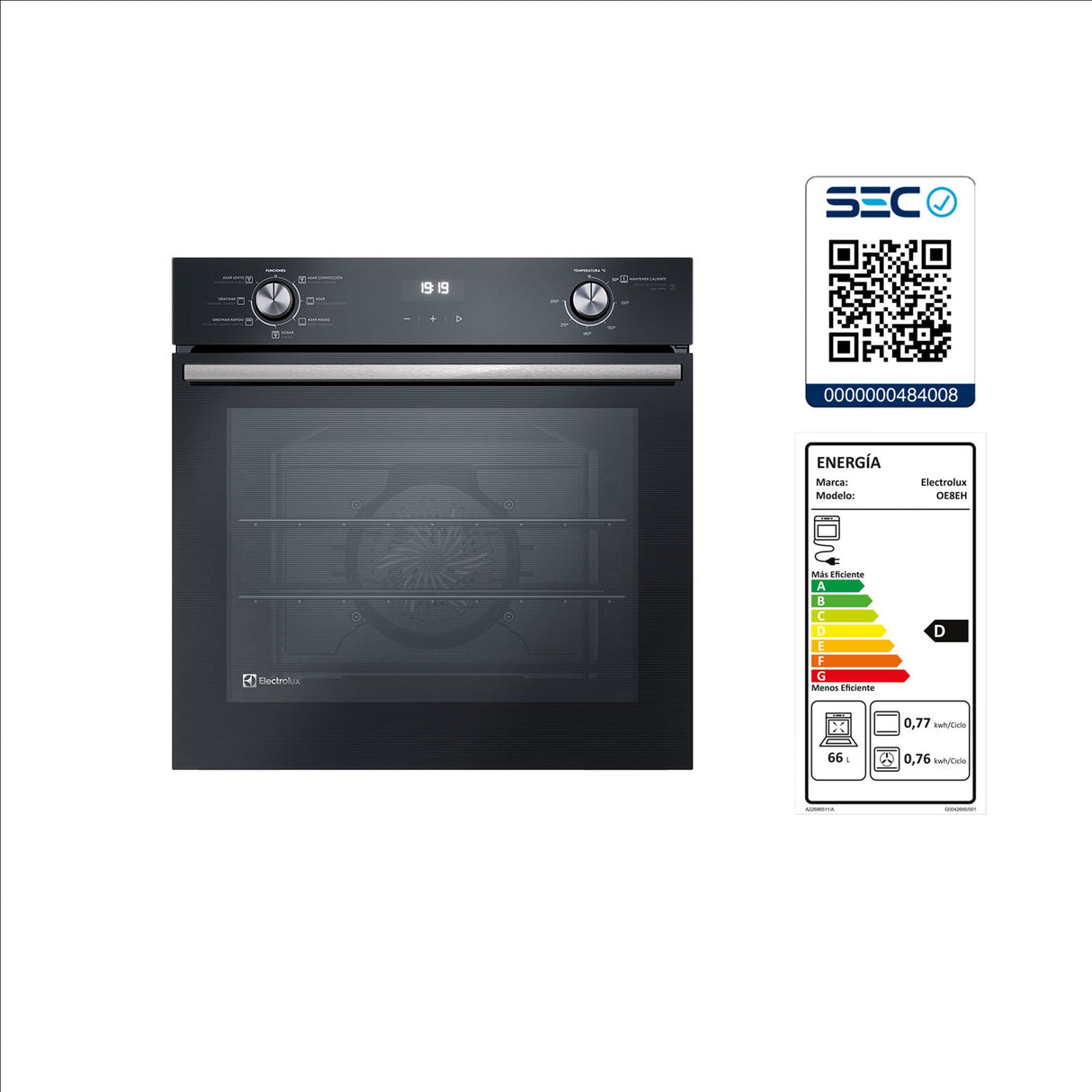 Horno 80 Lts OE8EH Electrolux