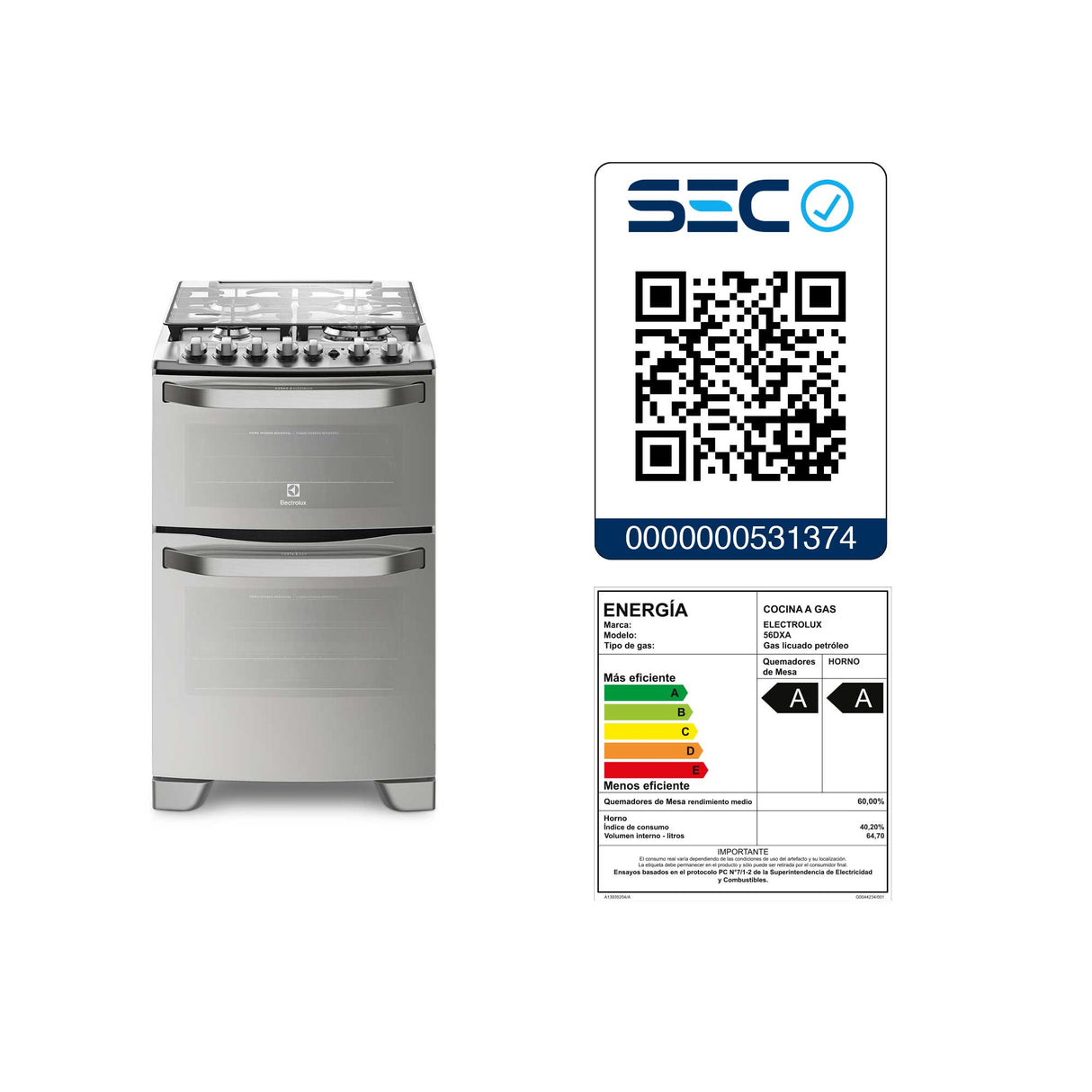 Cocina Experience Doble Horno y Timer Digital Electrolux