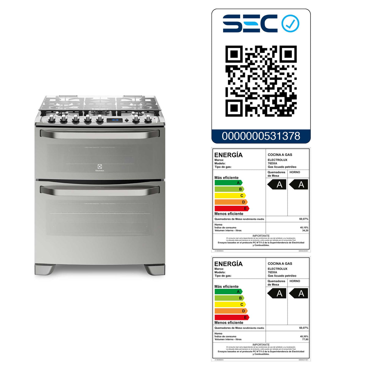 Cocina Experience Doble Horno y Timer Digital Electrolux