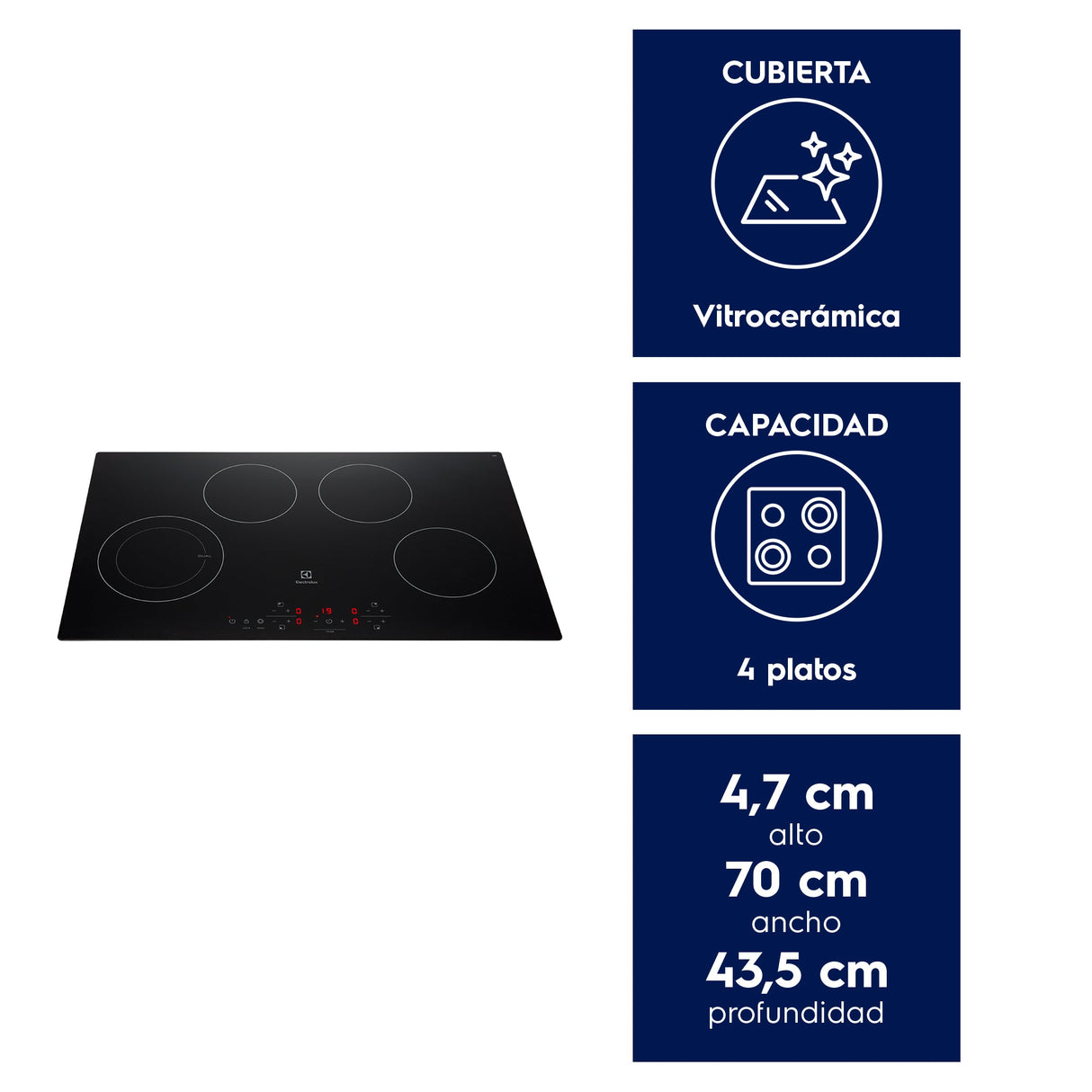 Encimera Vitrocerámica VE7DT Electrolux