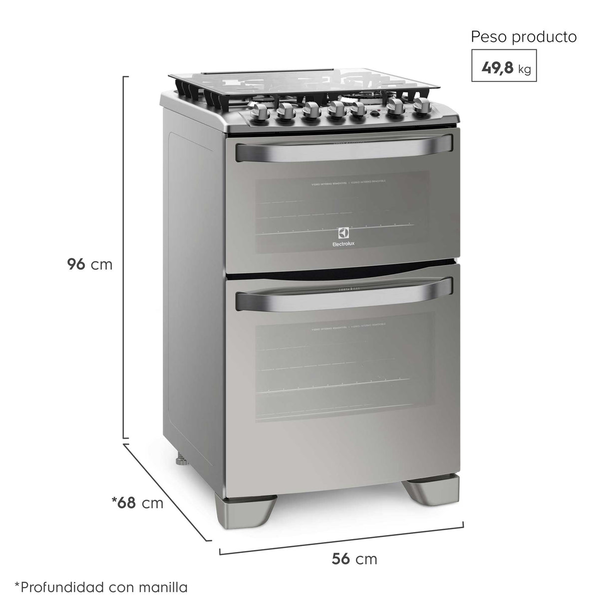 Cocina Experience Doble Horno y Timer Digital Electrolux