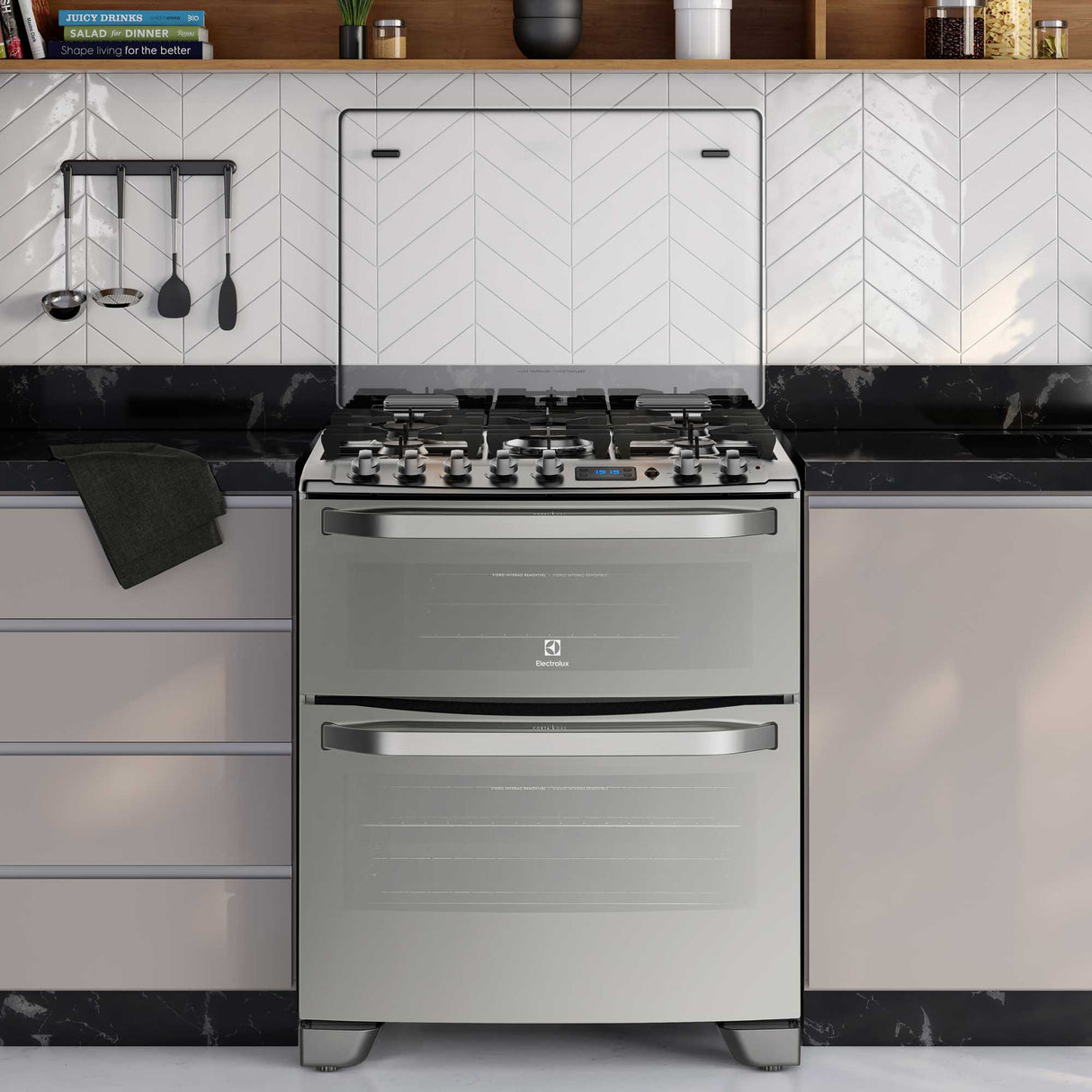 Cocina Experience Doble Horno y Timer Digital Electrolux