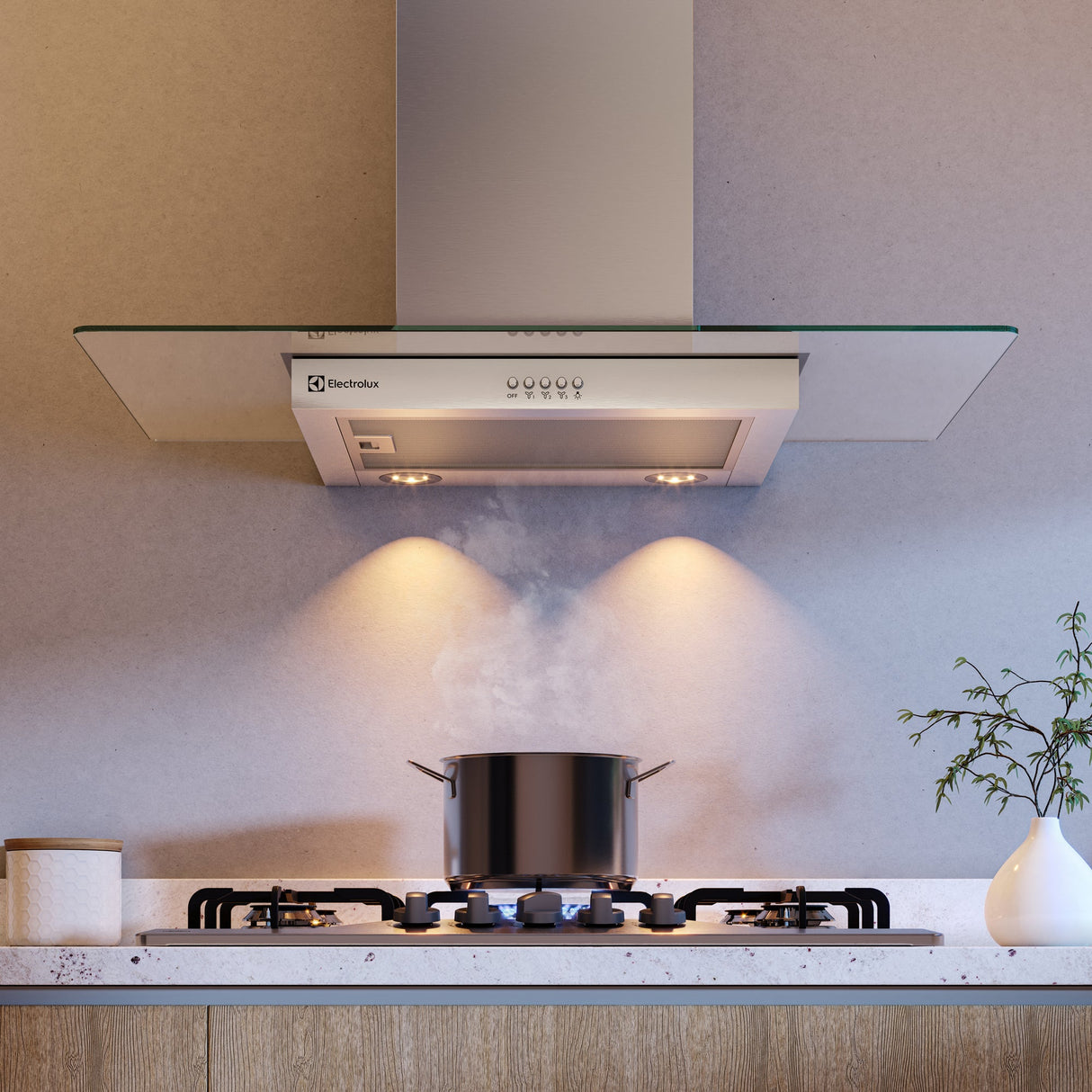 Campana Cocina Pared Decorativa CE9VX Inox Electrolux