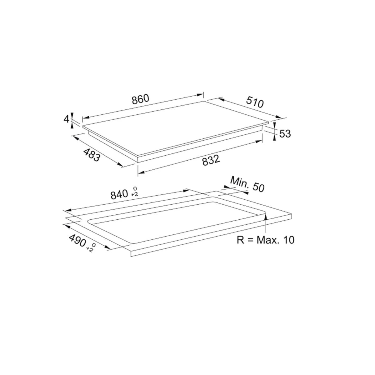 Encimera de Inducción Mythos FMY 906 I FP BK 90 cm Franke