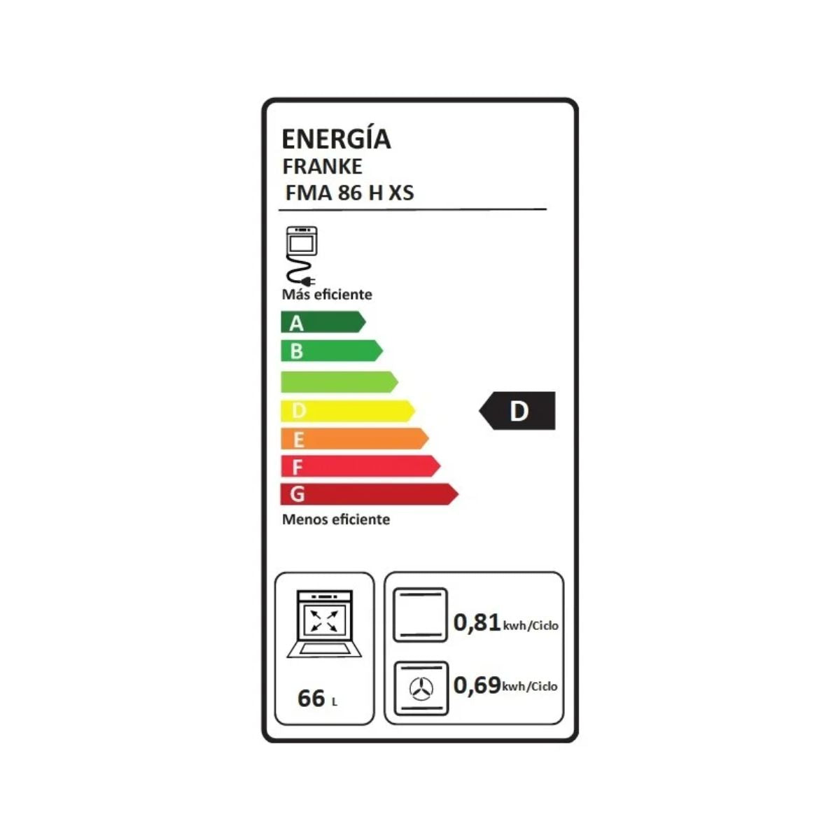 Horno Convección FMA 86 H XS Franke