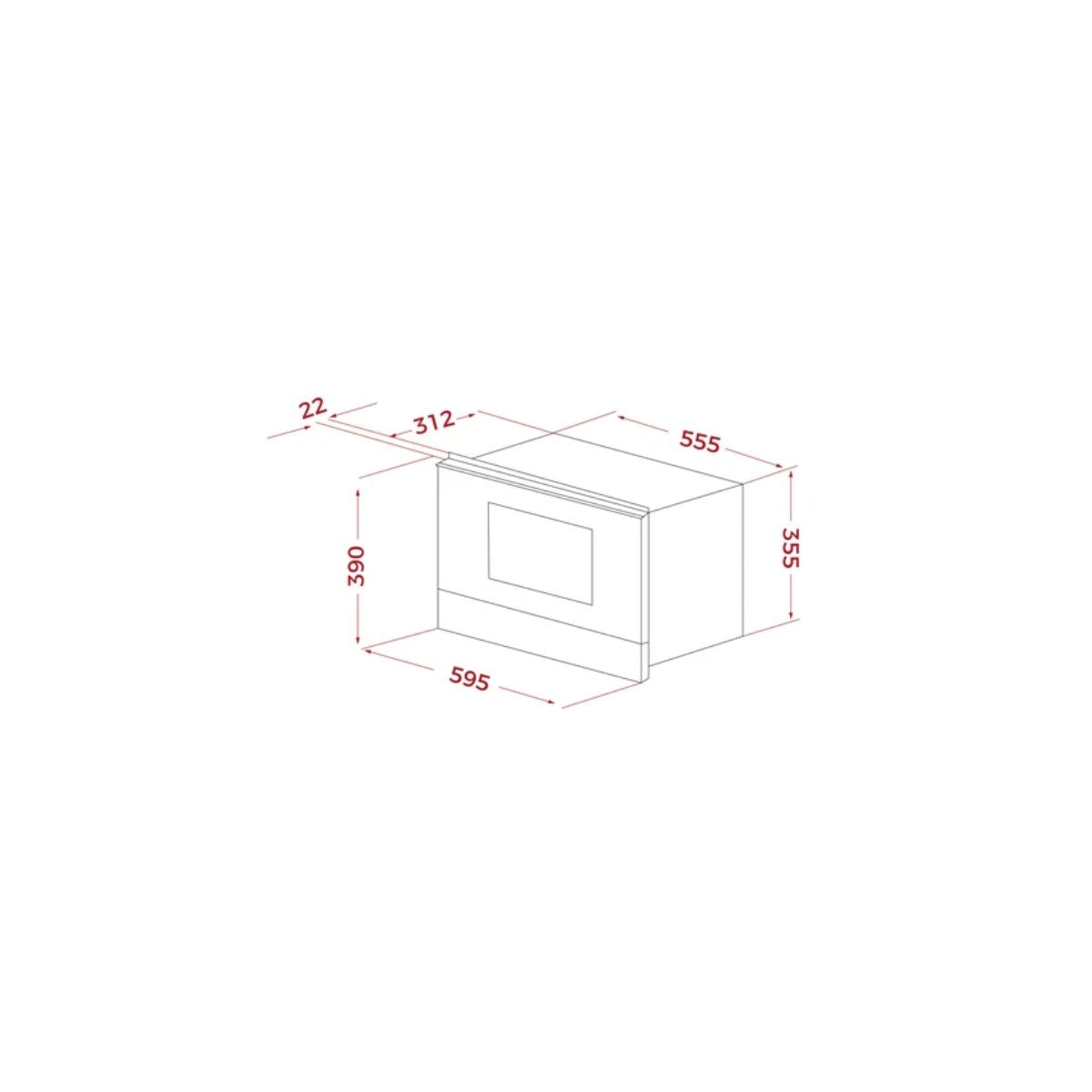 Microondas Integrable con Grill ML 8220 BIS L FBK 22 L Teka