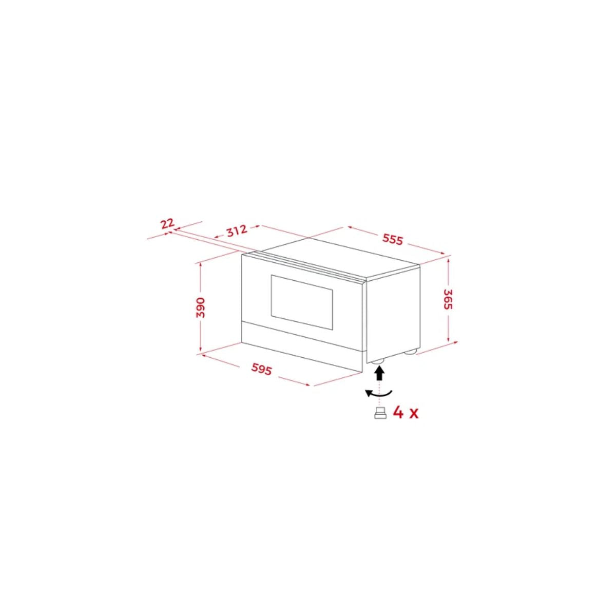 Microondas Integrable con Grill ML 8220 BIS L FBK 22 L Teka