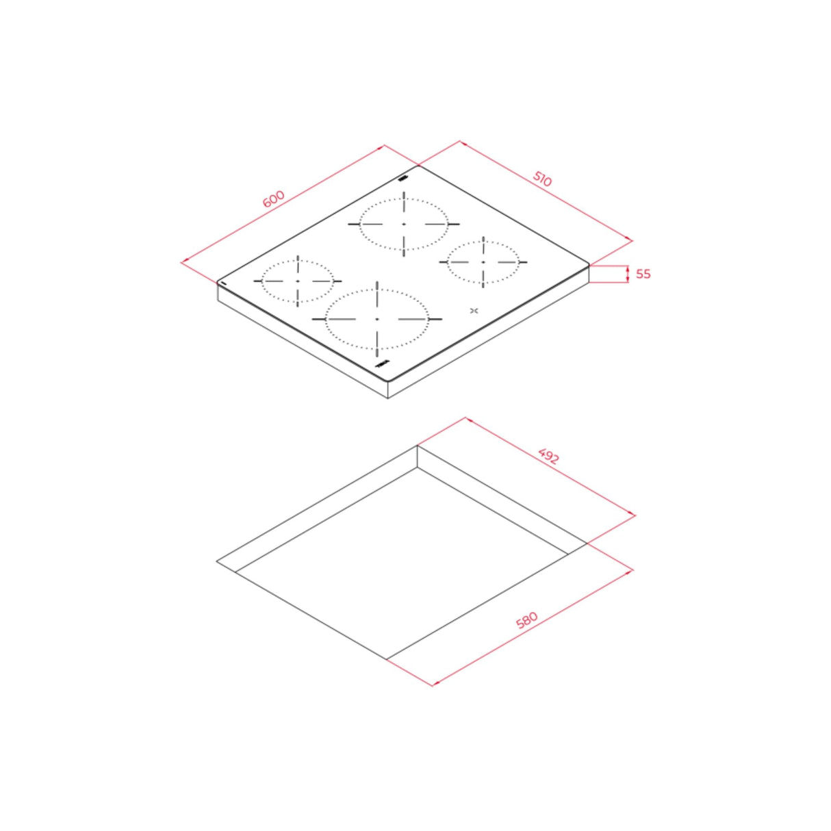Encimera vitrocerámica EASY TRI 64910 TC3 Teka