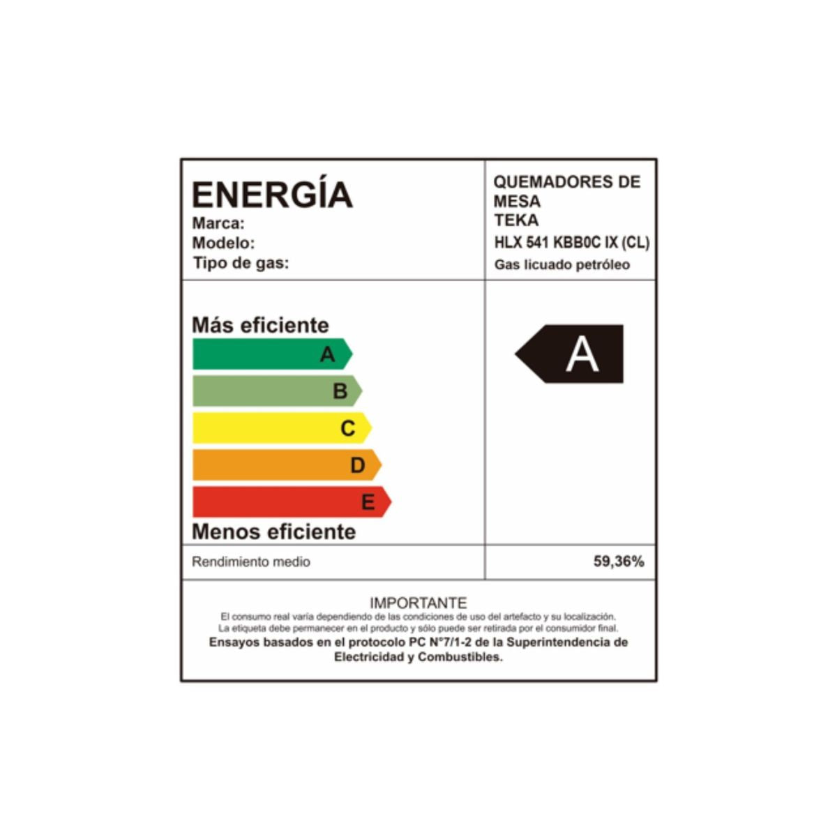 Encimera a Gas HLX 541 Inox Teka