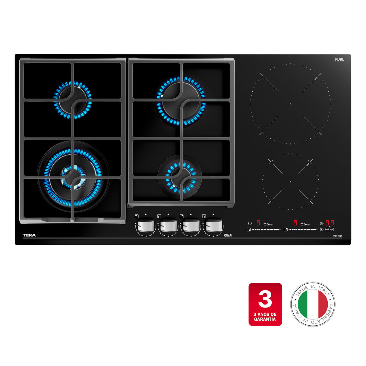 Encimera Híbrida JZC 96342 BBB BK Teka