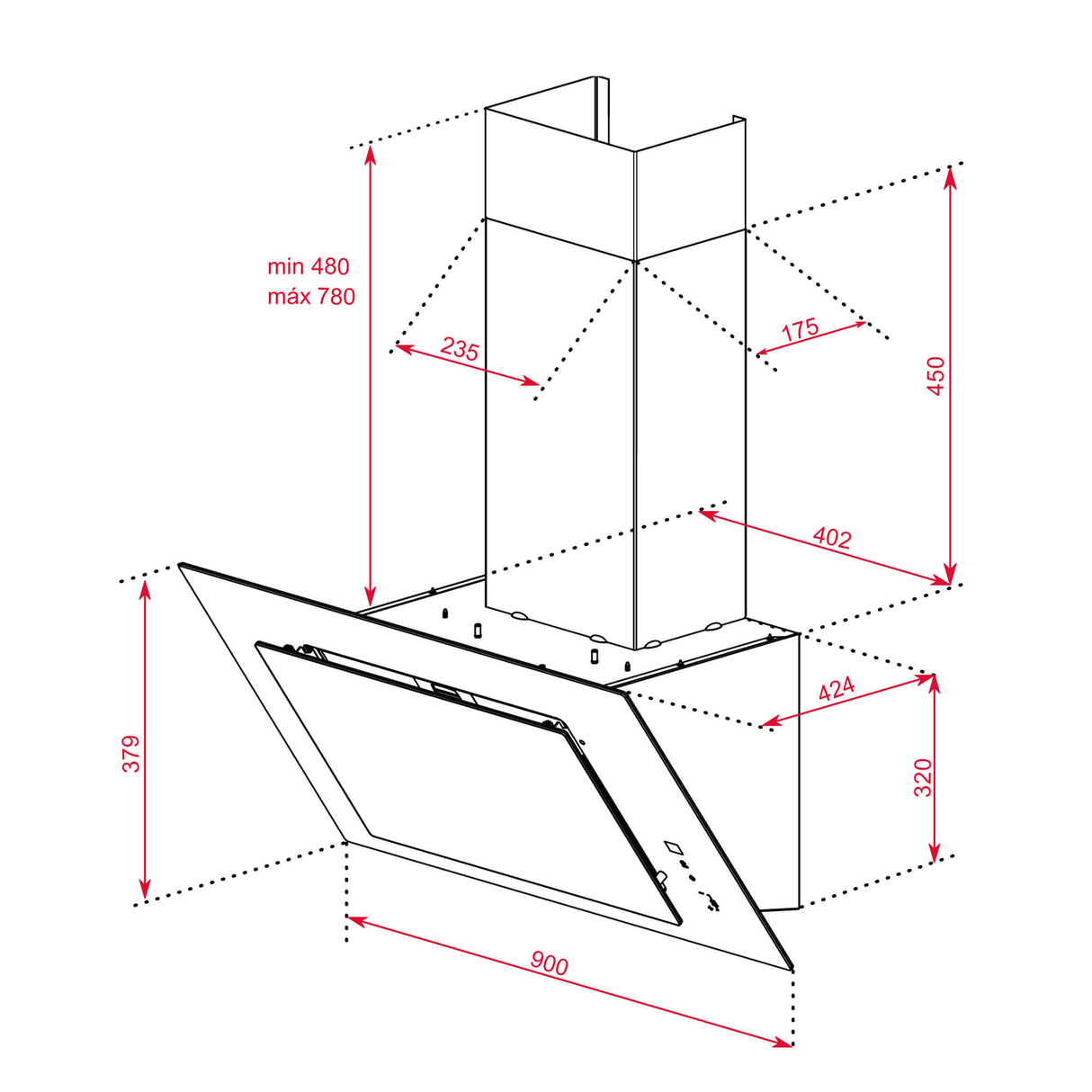 Campana Decorativa Vertical DVT Pro 98660 - Teka