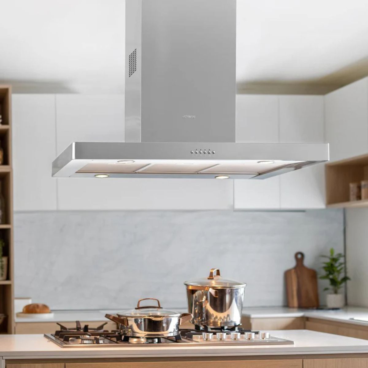 Campana Decorativa Isla 90 cm KI90XE Acero Inox Smeg