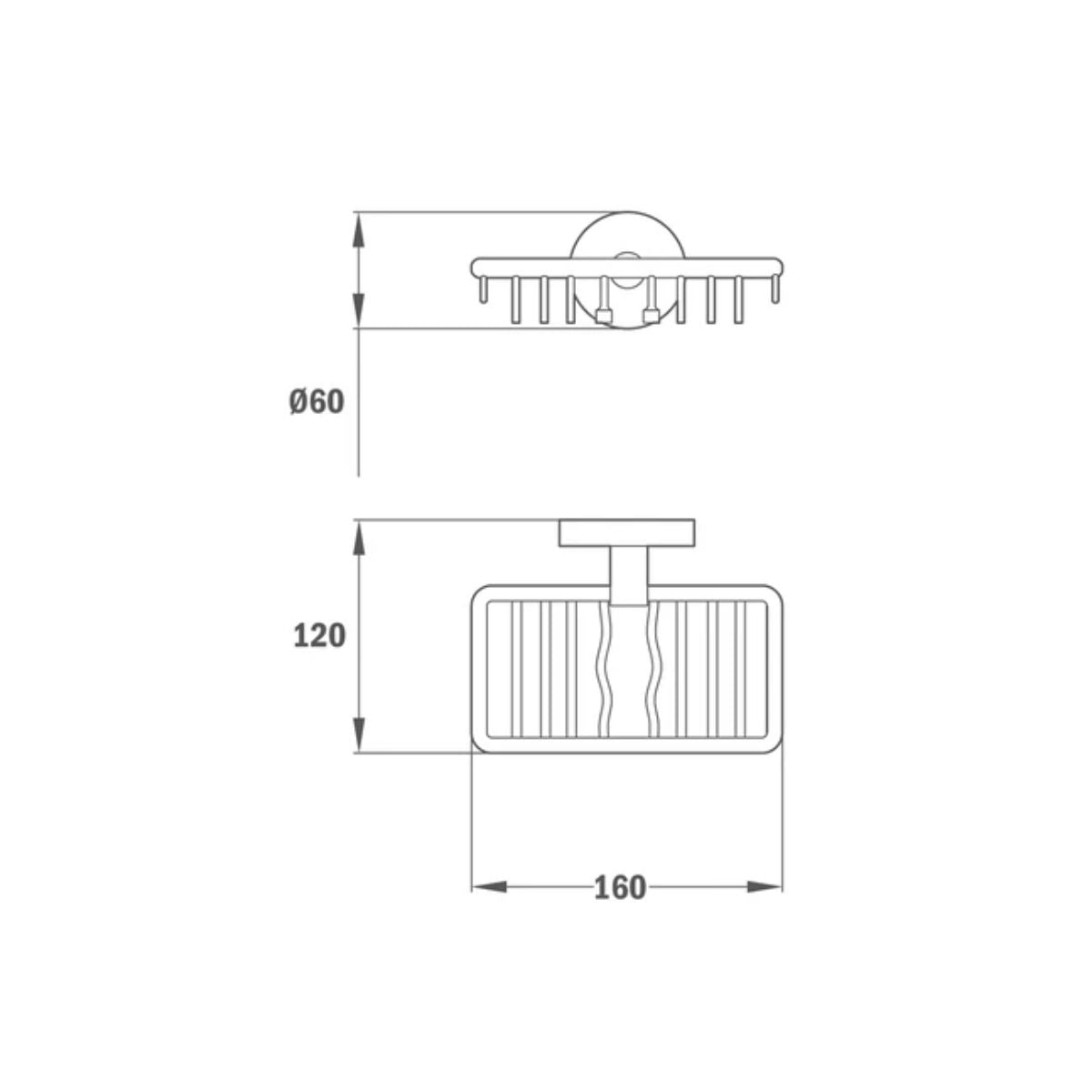 Jabonera Rejilla Alaior 16x12 cm Cromada Teka