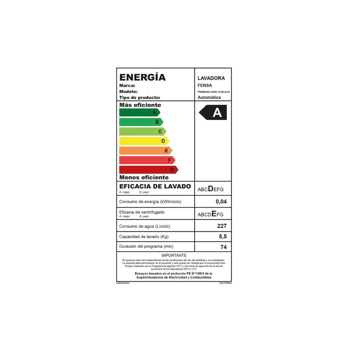 Lavadora Automática Premium Care 18 Black 18 kg Fensa