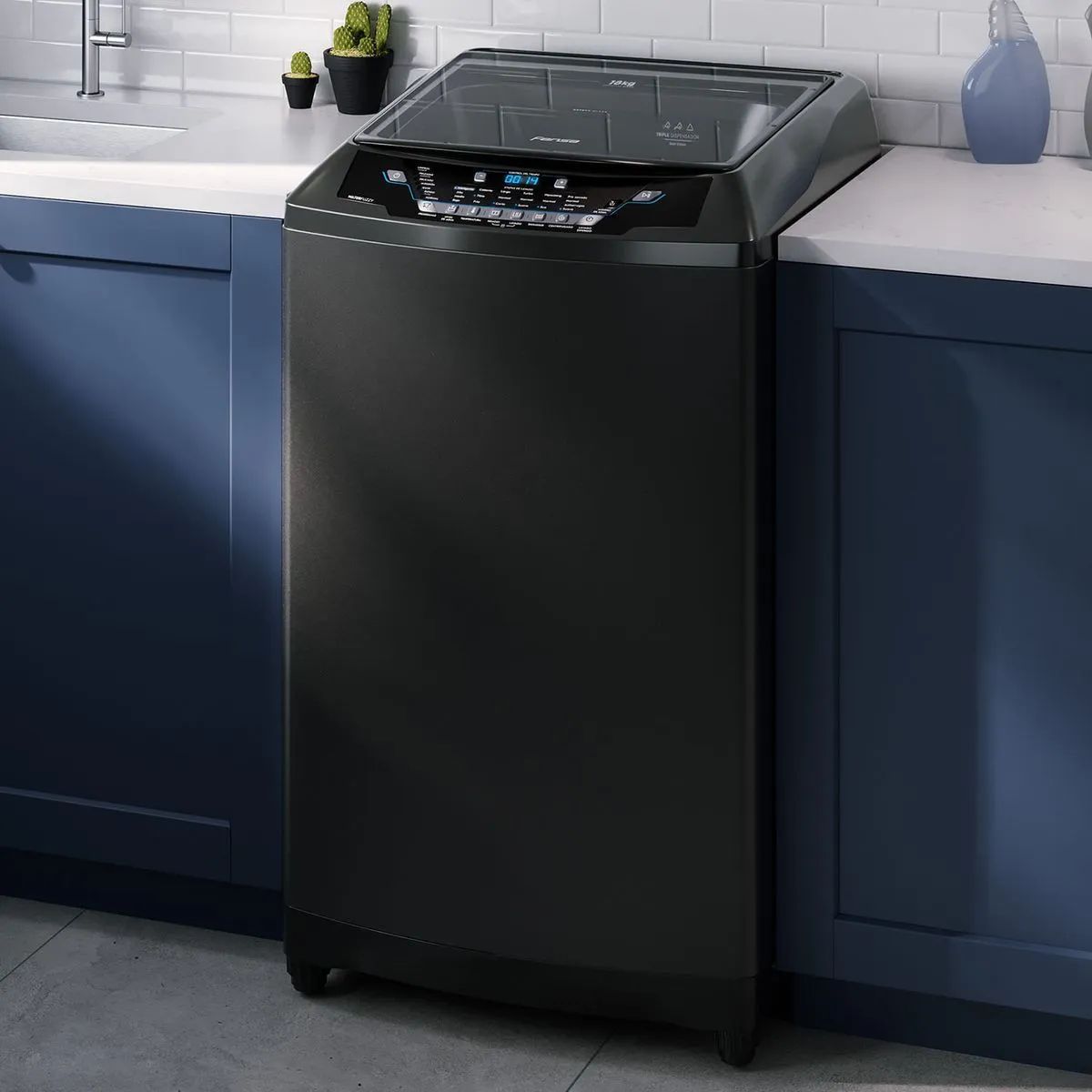 Lavadora Automática Premium Care 18 Onix 18 kg Fensa