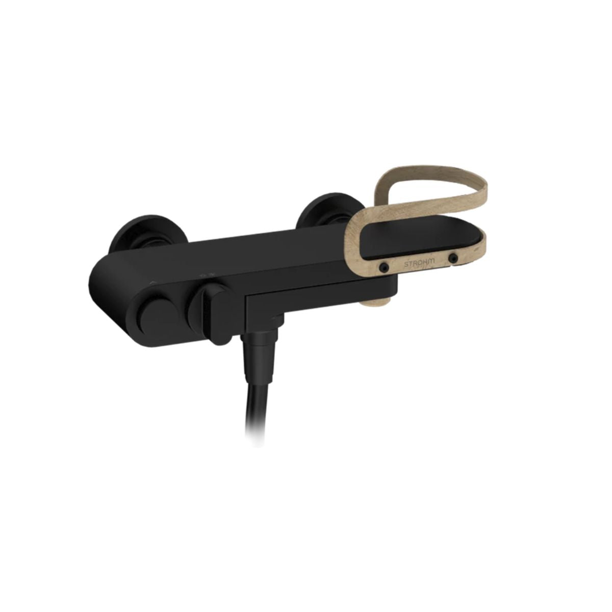 Griferia Bañera y Ducha TEKA Lavi Negro Mate y Amazon Oak