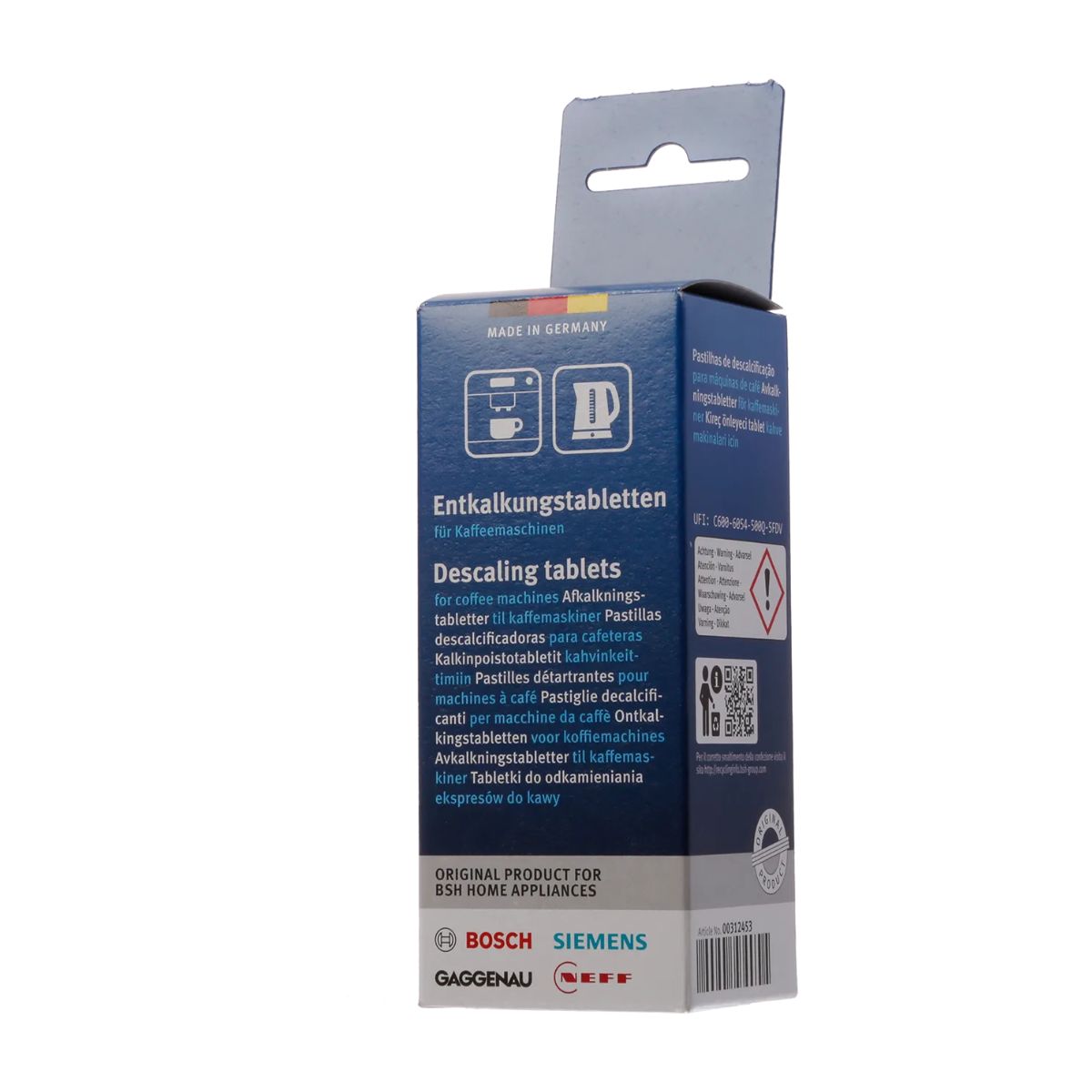 Tabletas Descalcificadoras S Bosch para Cafeteras y Hervidores