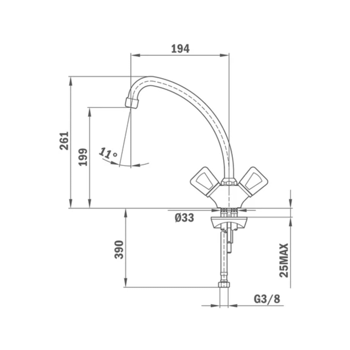 Grifo de Cocina LS 912 Bimando Teka