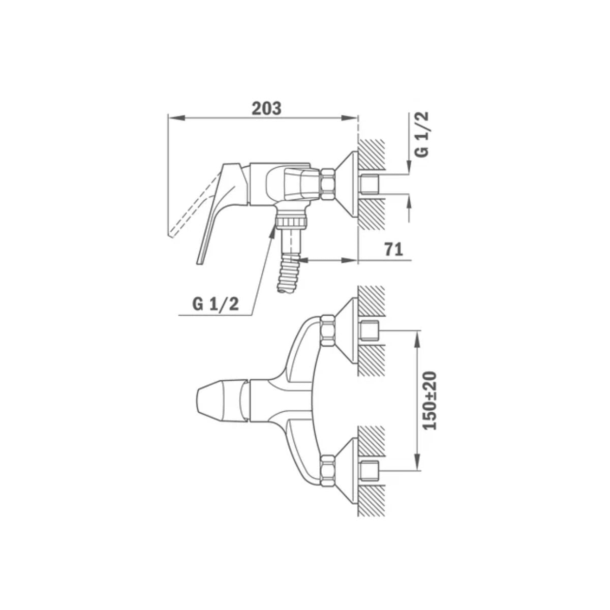 Grifo de Ducha MT Plus con Set de Ducha Teka