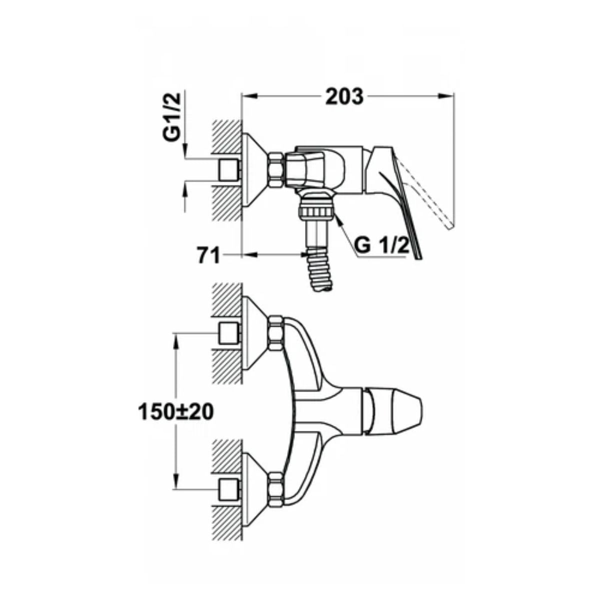 Grifo de Ducha MT Plus con Set de Ducha Teka