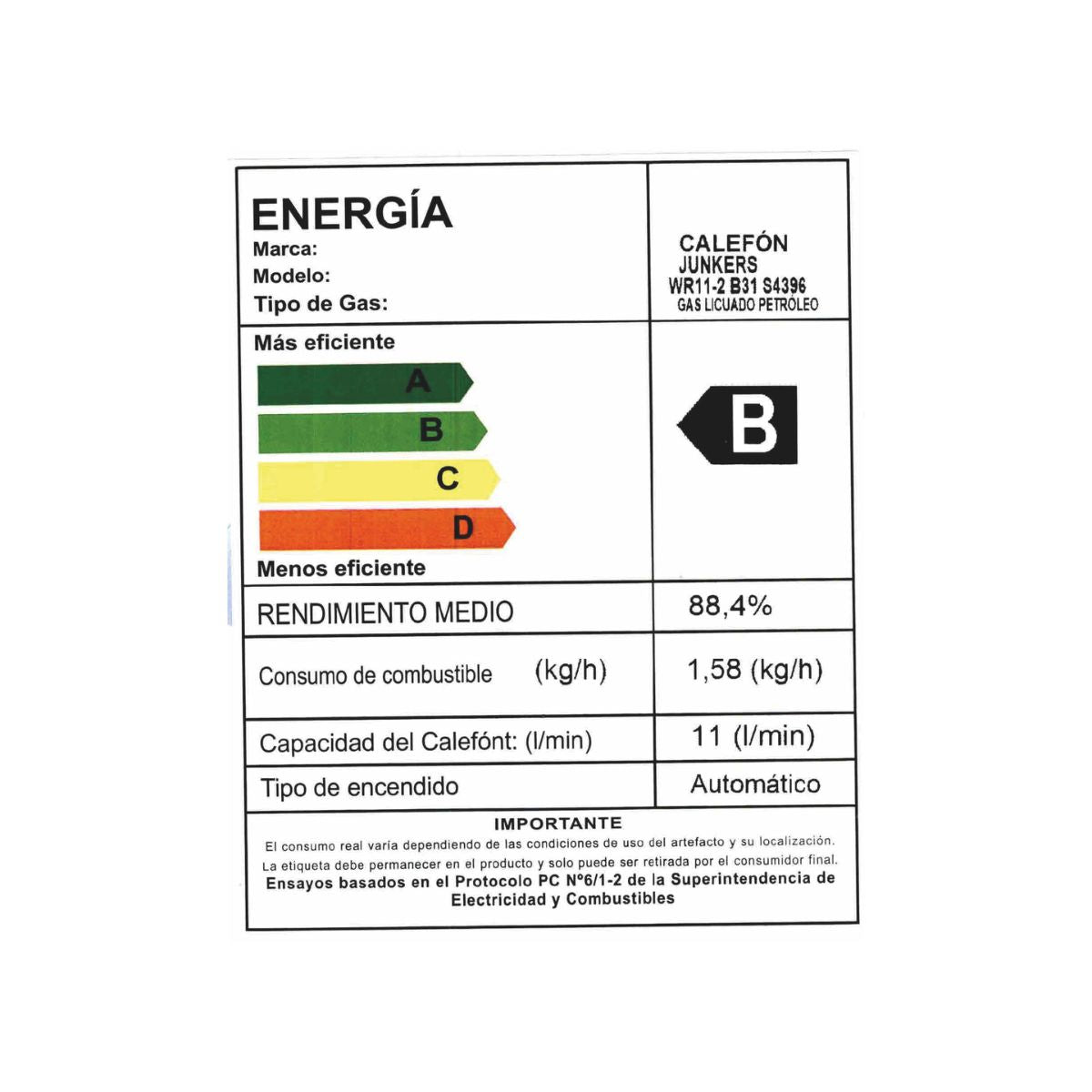 Calefont Ionizado 11L-14L-16L Minimaxx Junkers