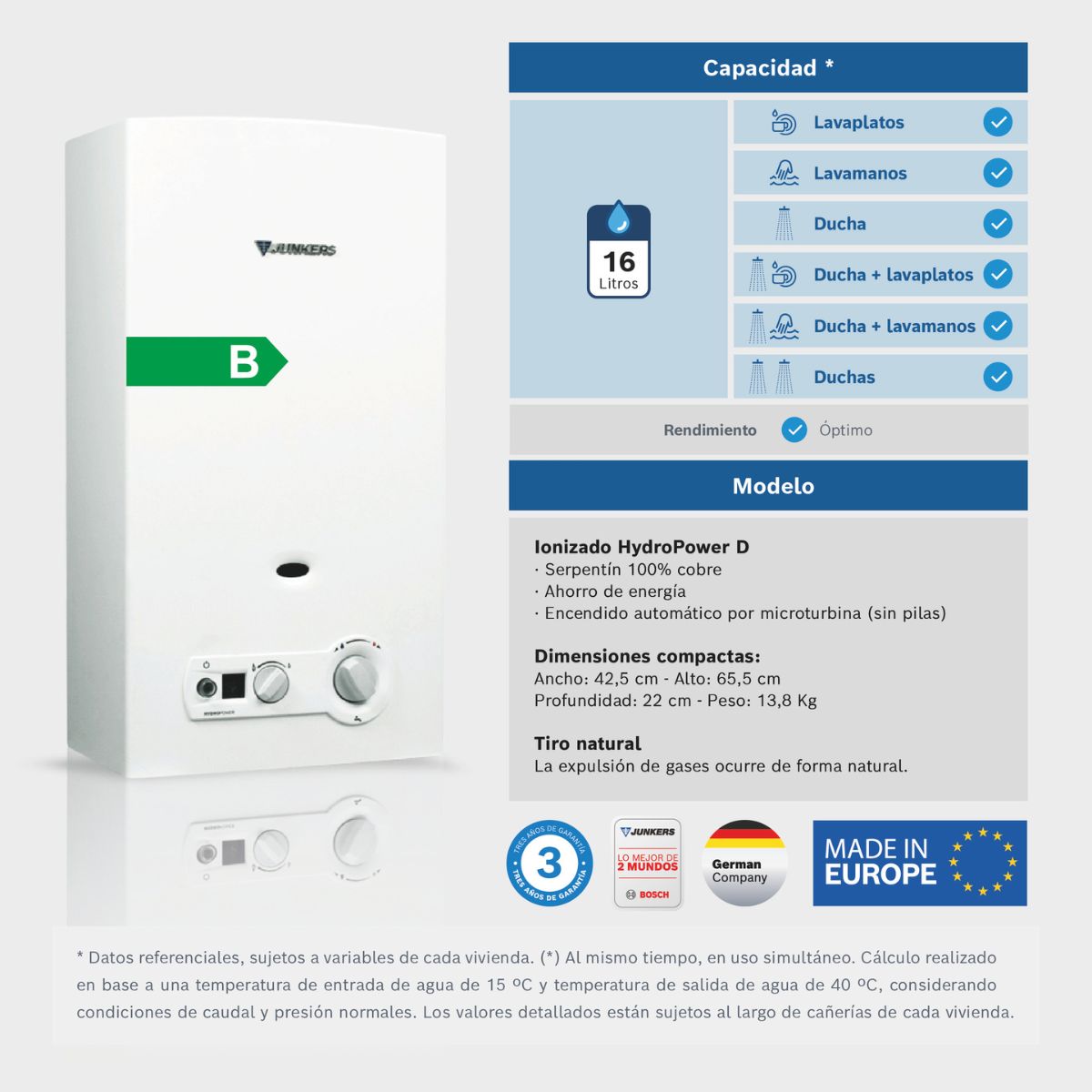 Calefont 16L Hydropower Junkers