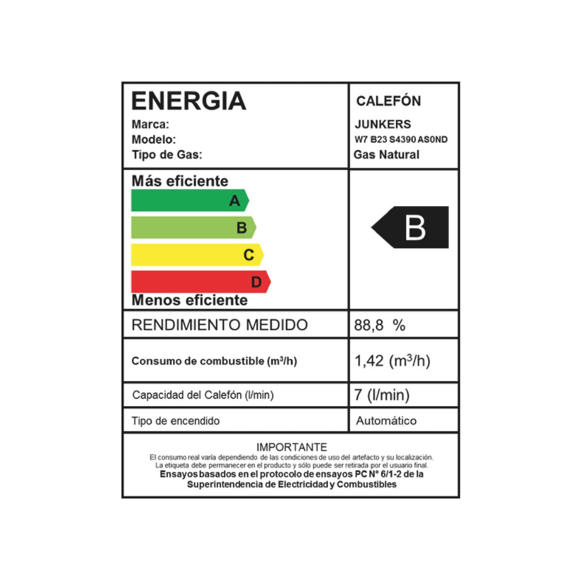 Calefont Ionizado 7L Hydrosense Junkers