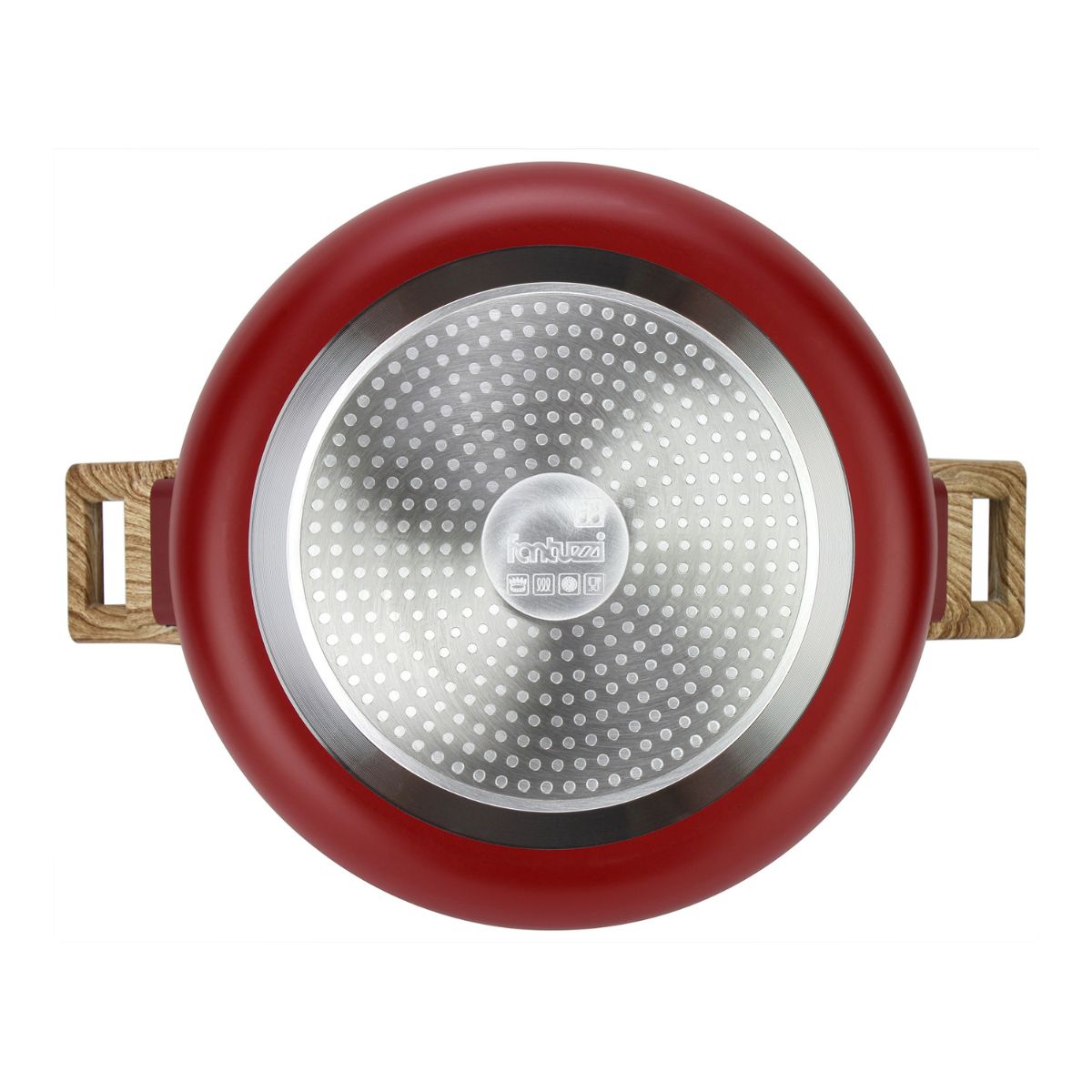 Batería de Cocina de Aluminio Forjado 7 Piezas Antiadherente Eco Cerámico Biella Fantuzzi