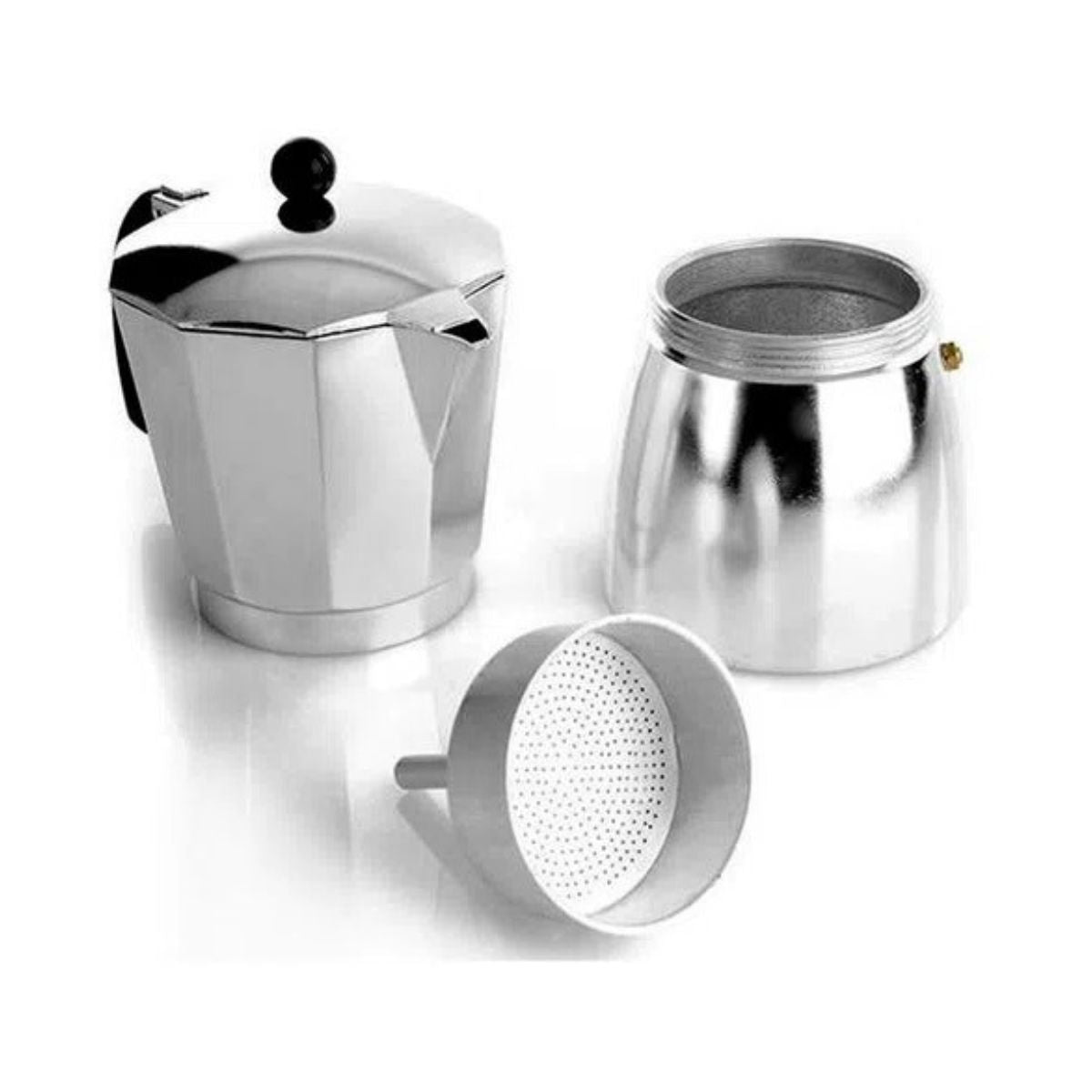 Cafetera Express de Aluminio 12 Tazas Luna Fantuzzi