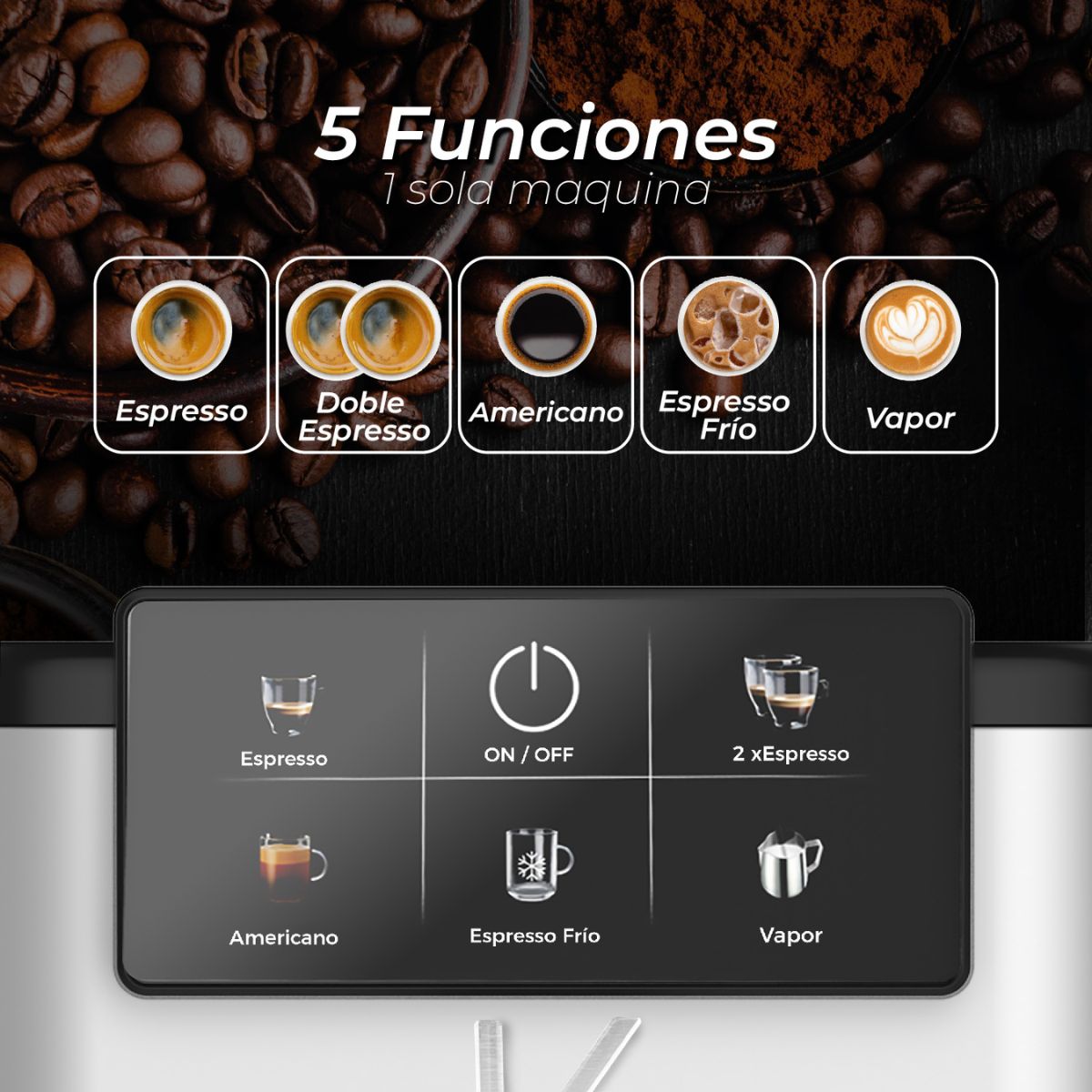 Cafetera Espresso Cool Shot 5 en 1 Kitchen It