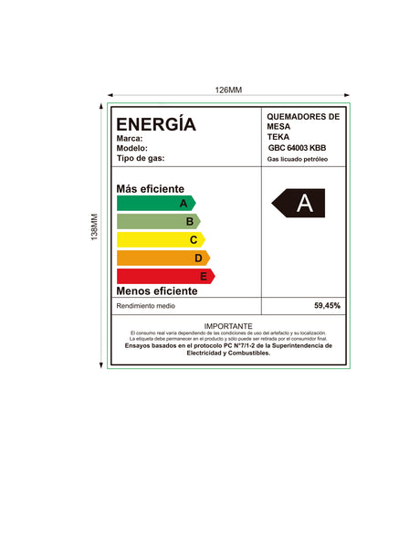 Encimera GBC 64003 KBB-KBN Parrilla Fierro Fundido Teka