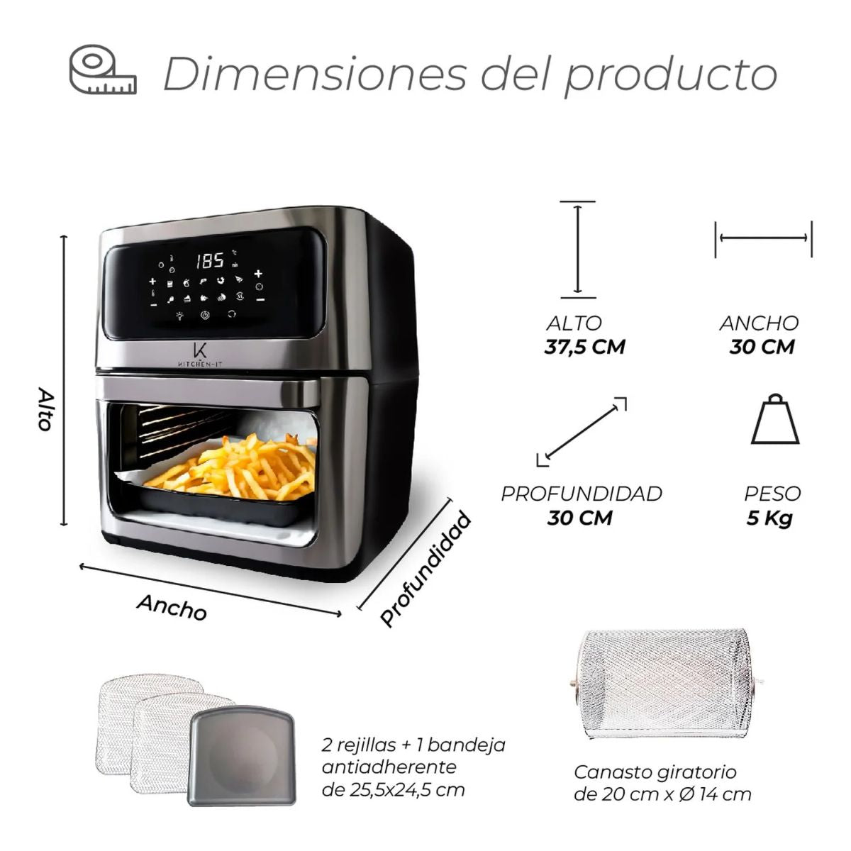 Freidora De Aire Max Edition 12L Kitchen It