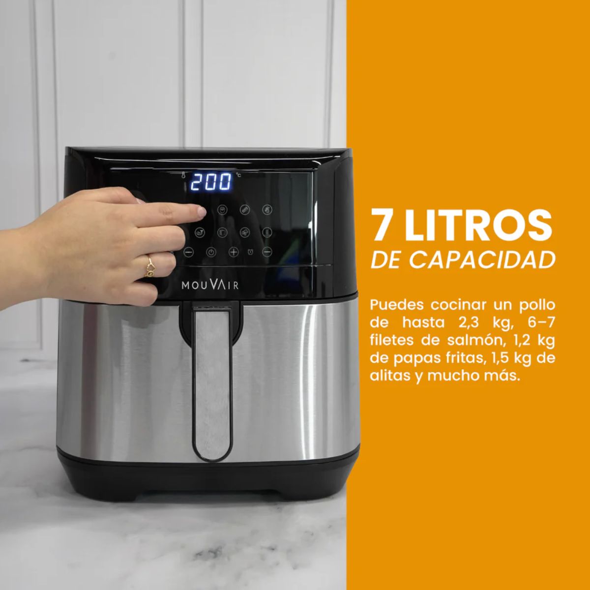 Freidora de Aire Gourmet 7 Lts Mouvair