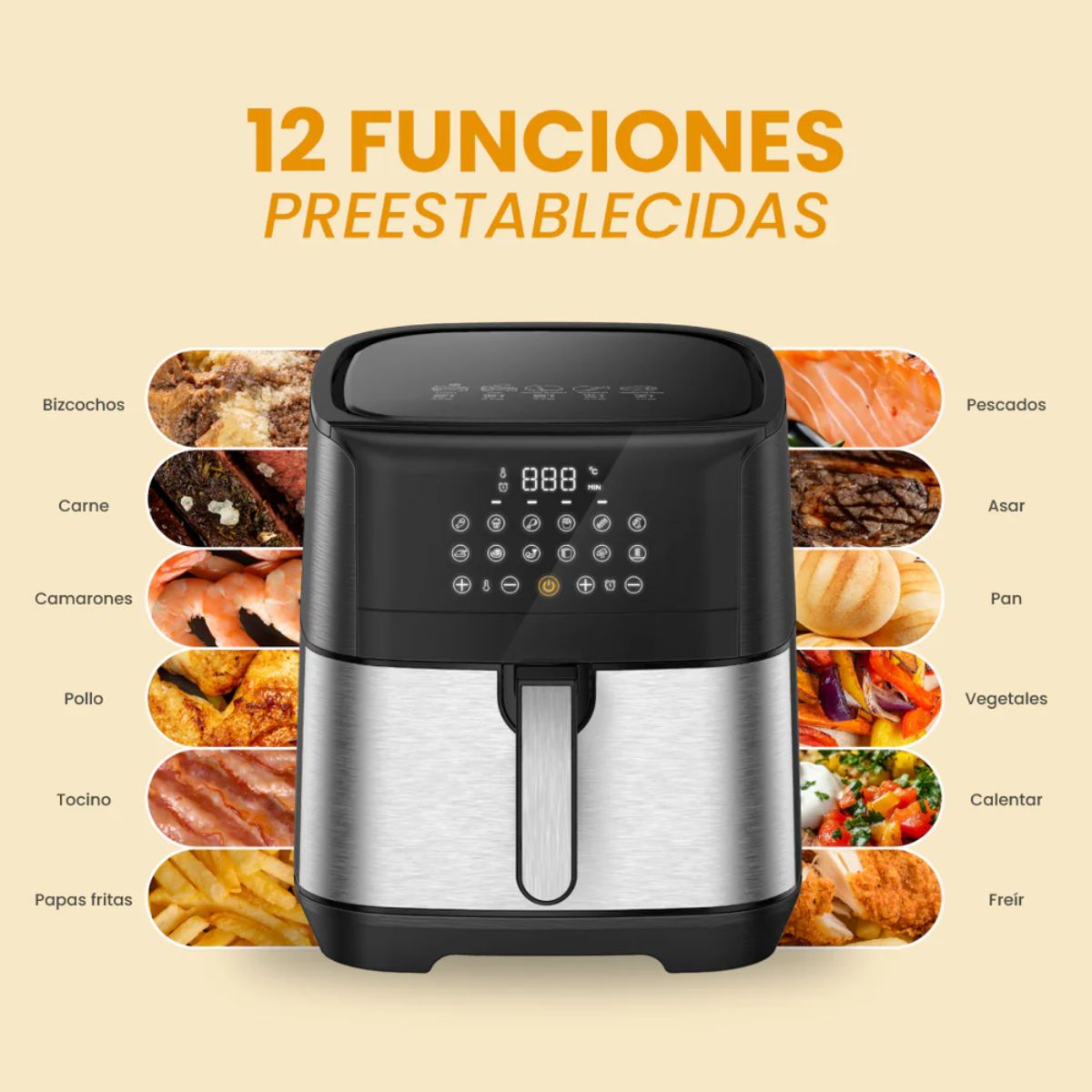 Freidora de Aire Gourmet 7 Lts Mouvair