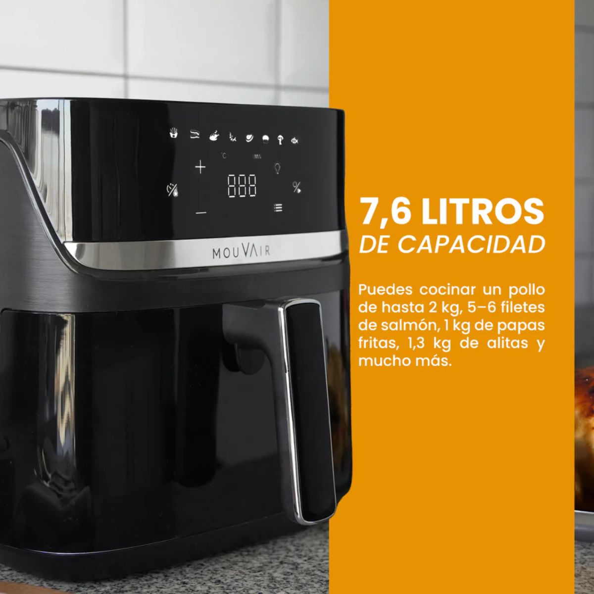 Freidora de Aire Supreme 7,6 Lts Mouvair