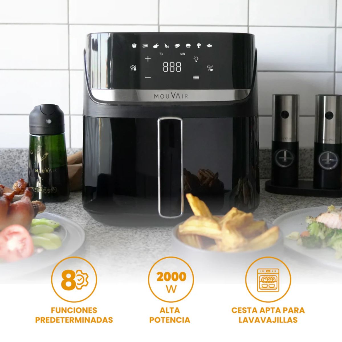 Freidora de Aire Supreme 7,6 Lts Mouvair