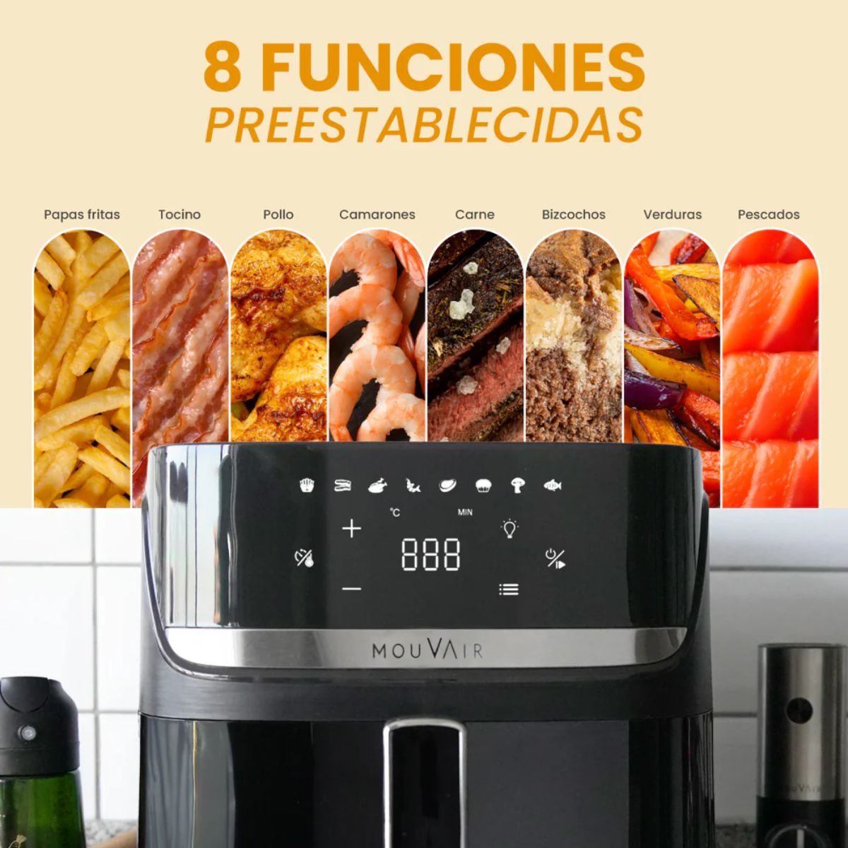 Freidora de Aire Supreme 7,6 Lts Mouvair