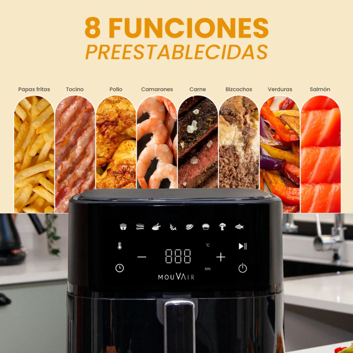 Freidora de Aire Clear Fry 6 Lts Mouvair