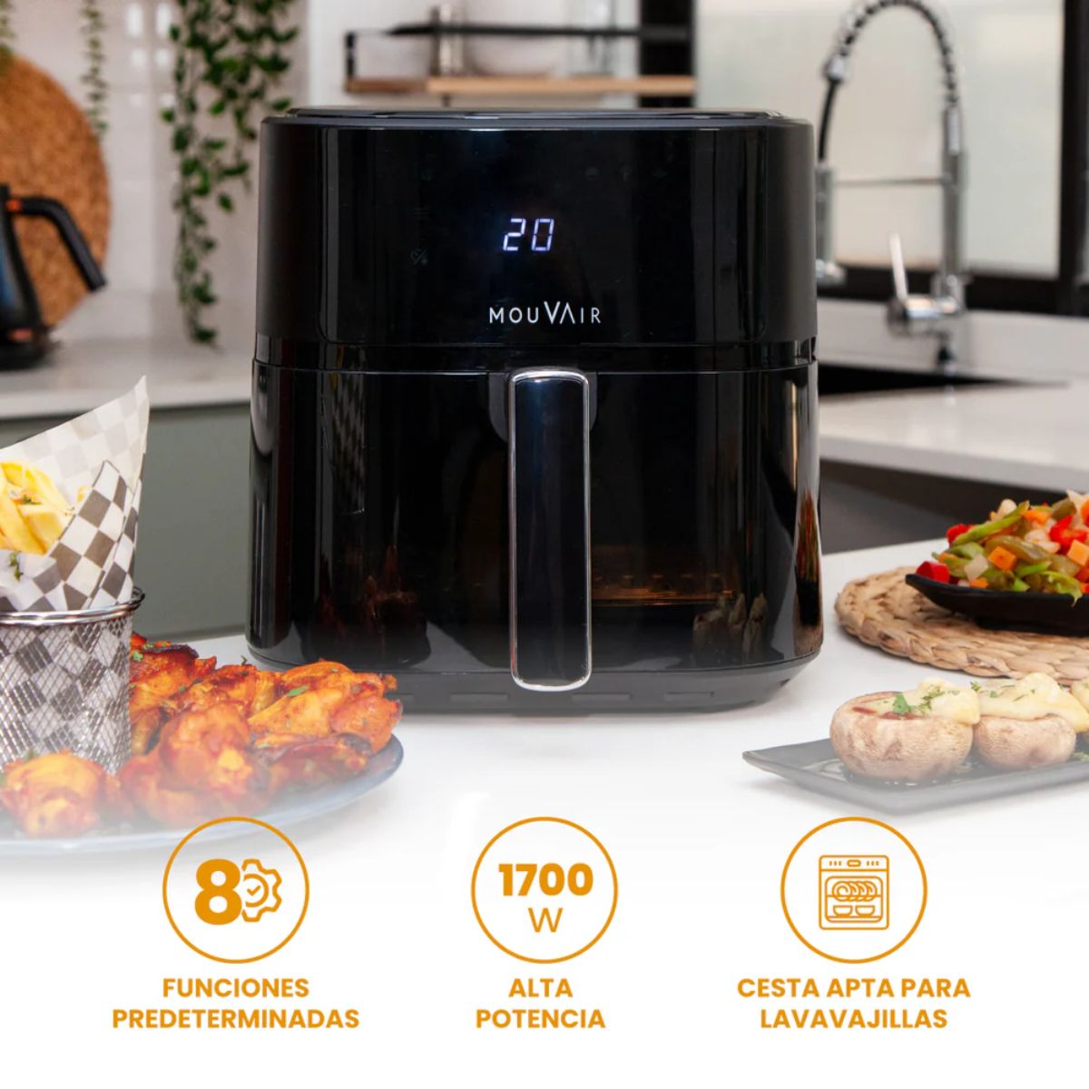 Freidora de Aire Clear Fry 6 Lts Mouvair