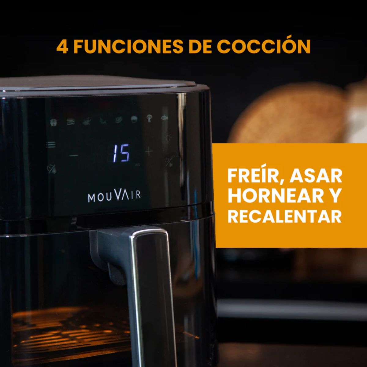 Freidora de Aire Clear Fry 6 Lts Mouvair