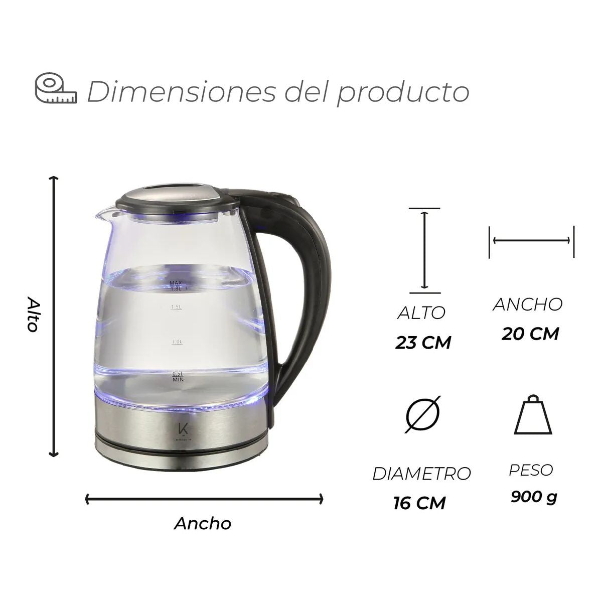 Hervidor Glass Edition 1.8L Kitchen It