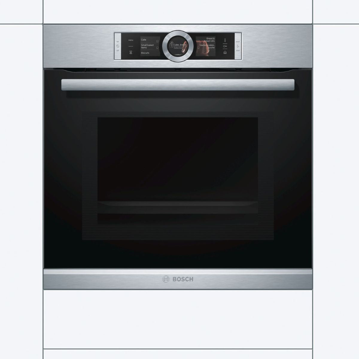 Horno con Microondas 60 cm 4D Hotair Vapor Serie 8 HNG6764S1 Bosch