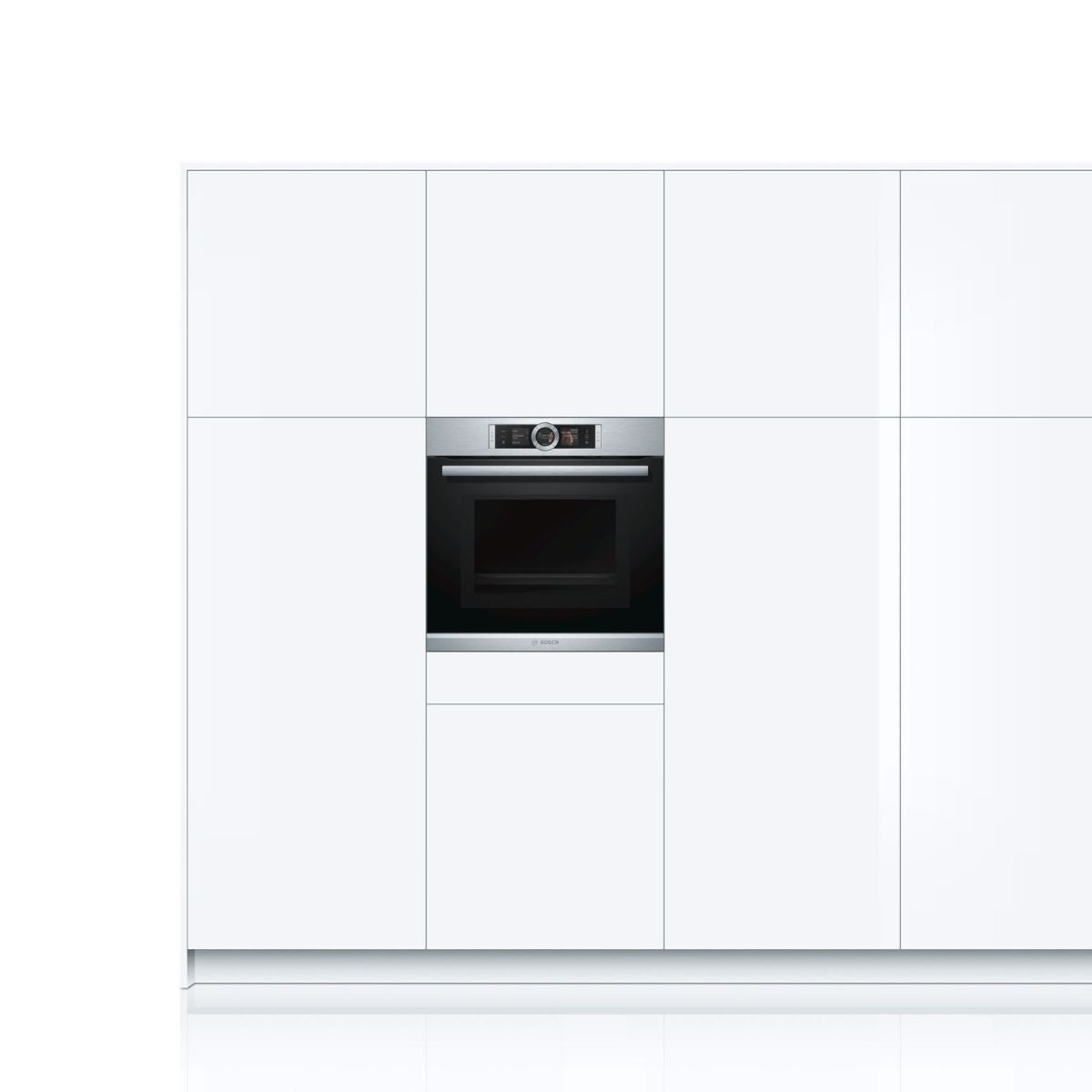 Horno con Microondas 60 cm 4D Hotair Vapor Serie 8 HNG6764S1 Bosch