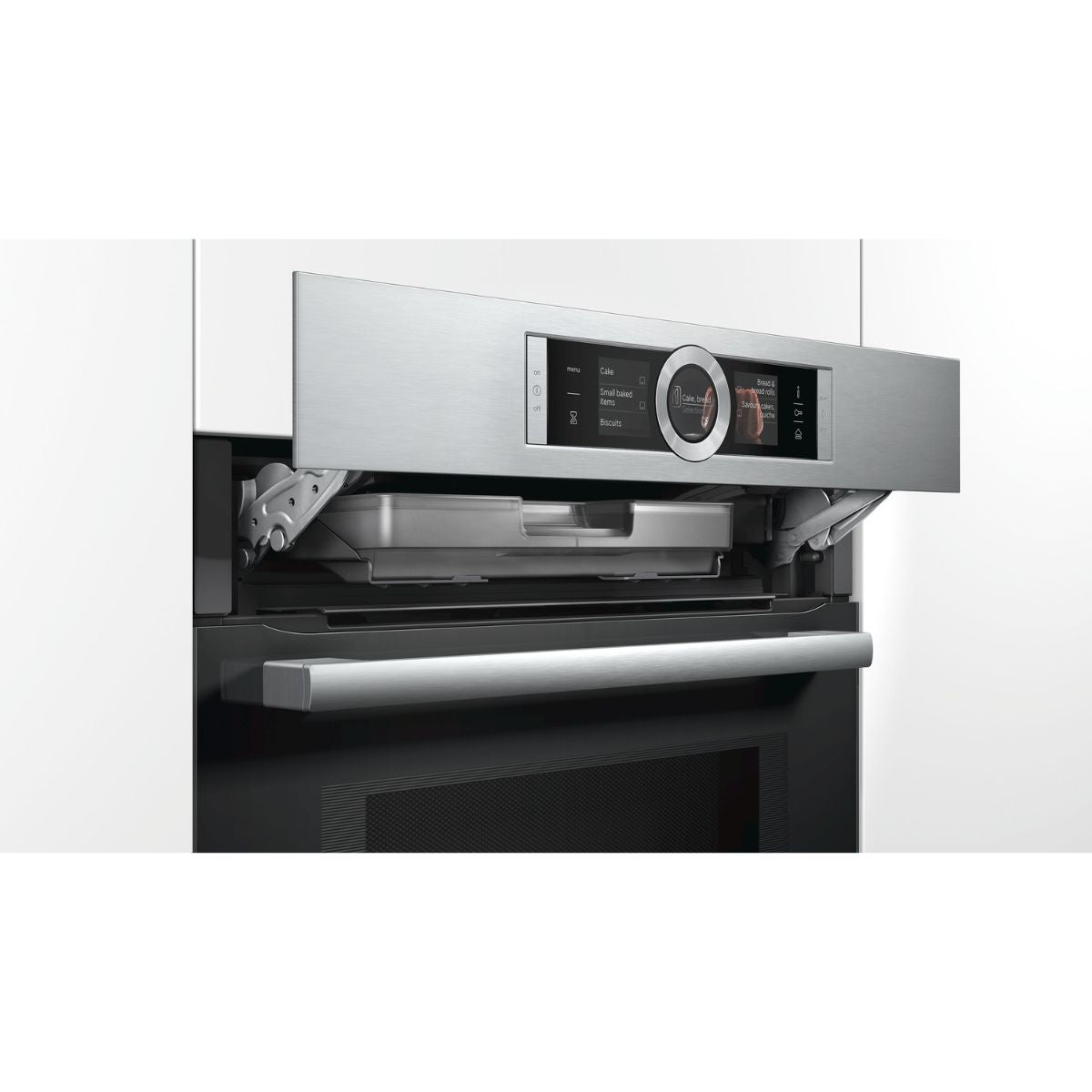 Horno con Microondas 60 cm 4D Hotair Vapor Serie 8 HNG6764S1 Bosch
