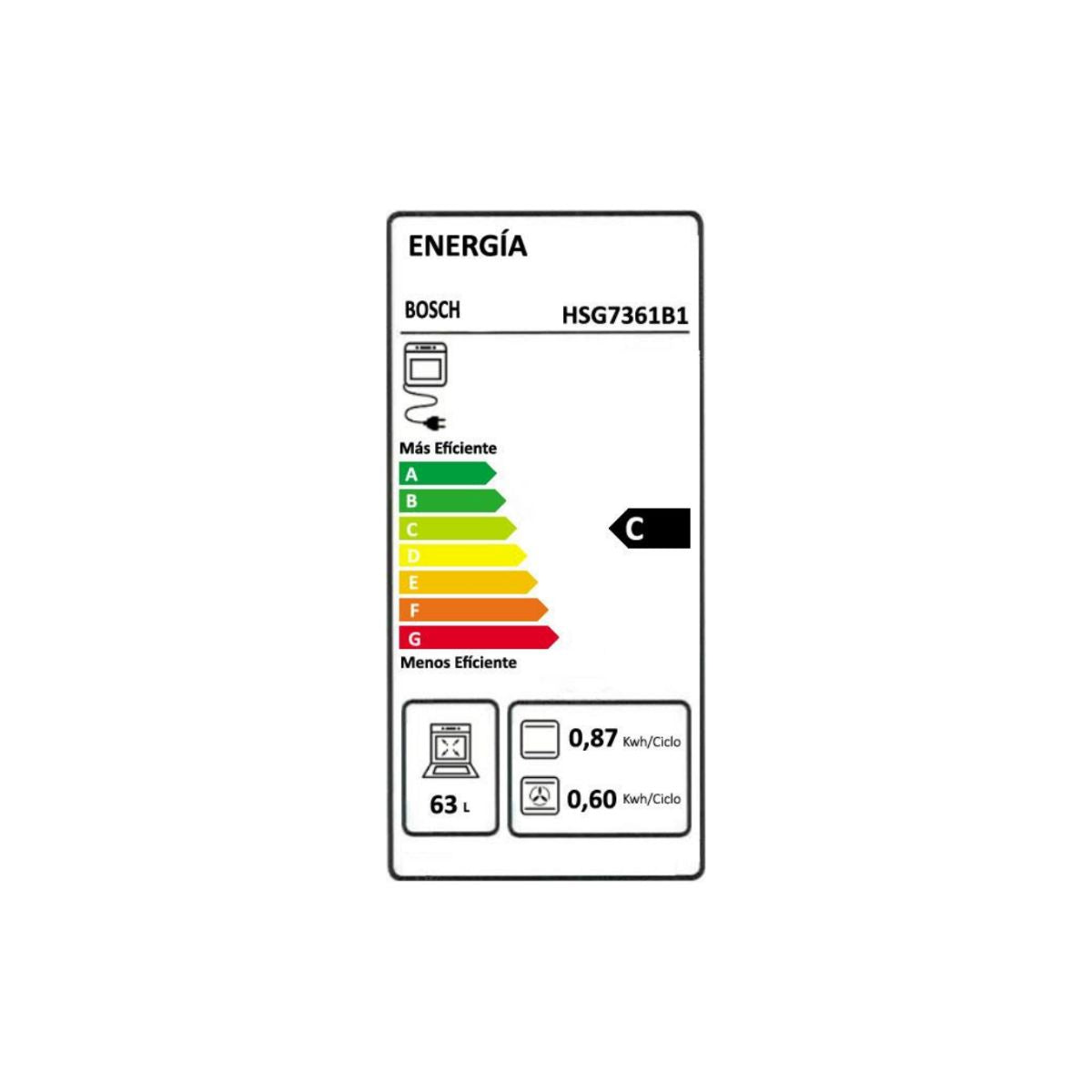 Horno Serie 8 HSG7361B1 Hotair Vapor Negro Bosch