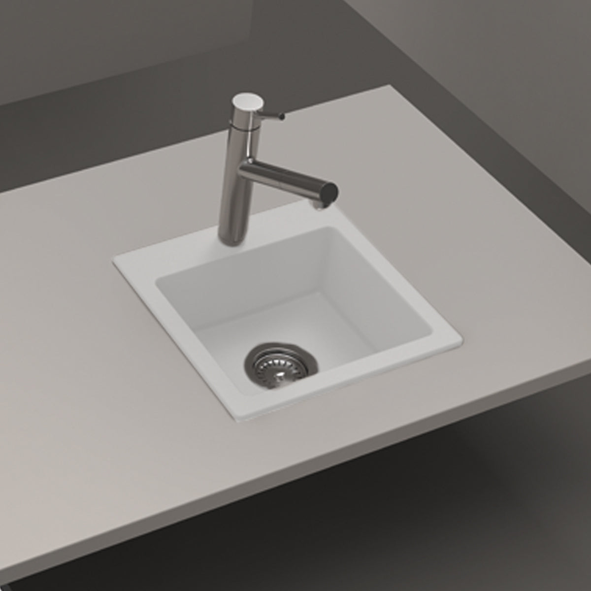 Lavaplatos Virtus N-100XS - Negro - Blanco Schock