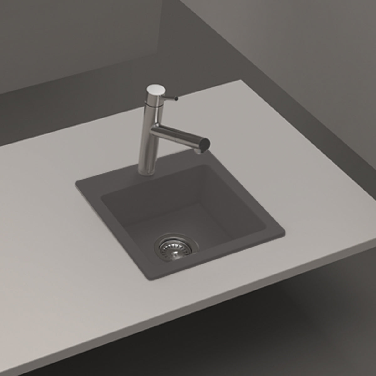 Lavaplatos Virtus N-100XS - Negro - Blanco Schock