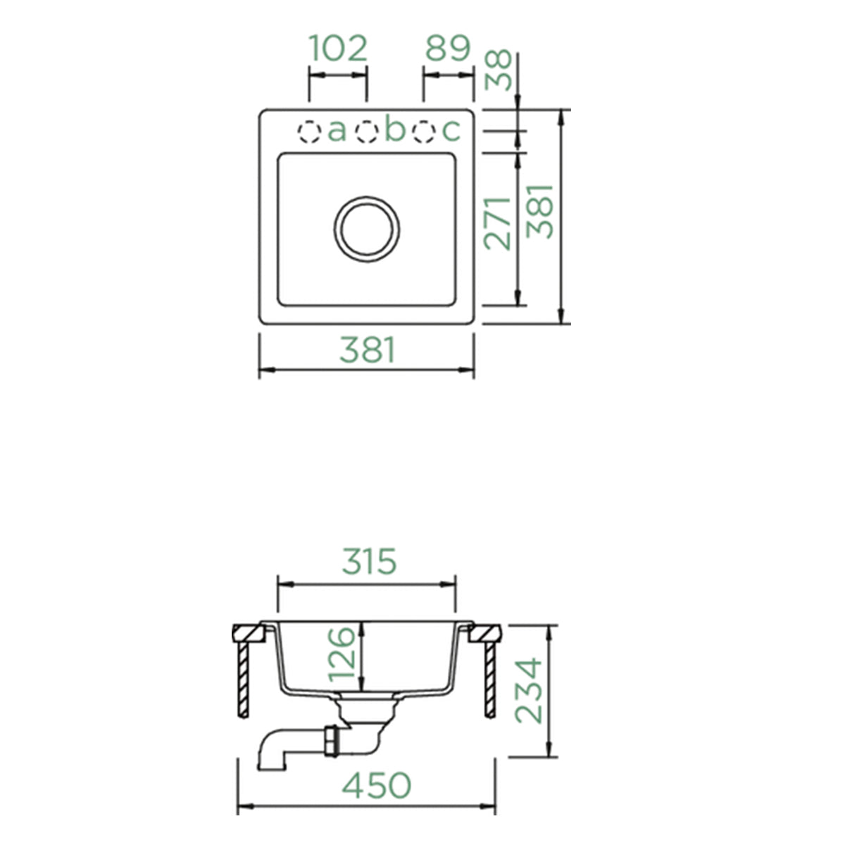 Lavaplatos Virtus N-100XS - Negro - Blanco Schock