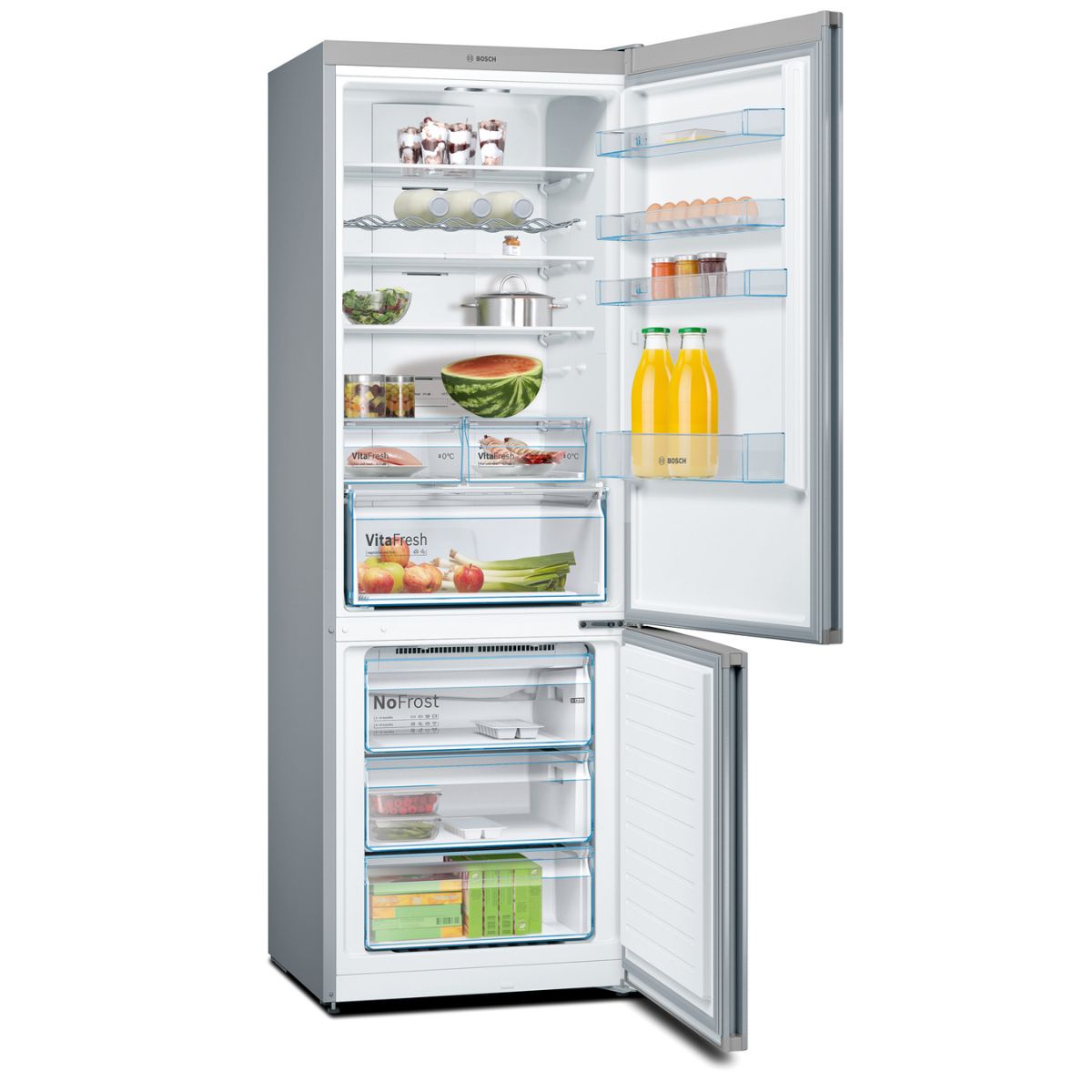 Refrigerador Combi Serie 4 KGN49XIEA Inox Bosch