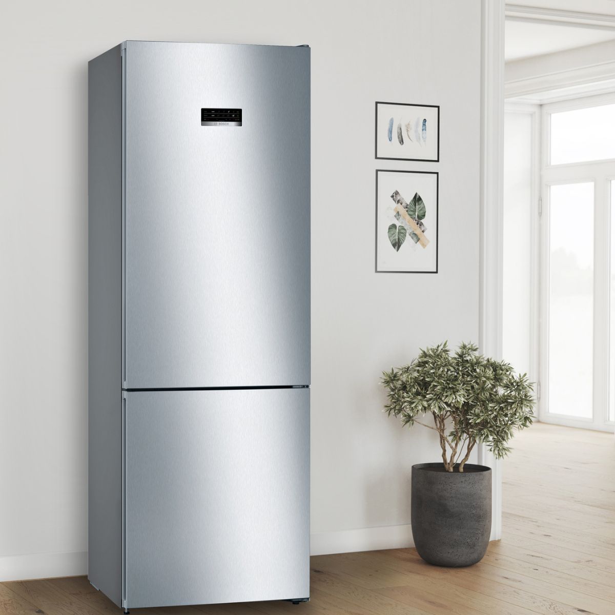 Refrigerador Combi Serie 4 KGN49XIEA Inox Bosch